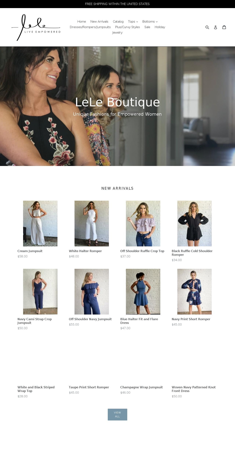 leleboutique.com — Shopify storefront screenshot
