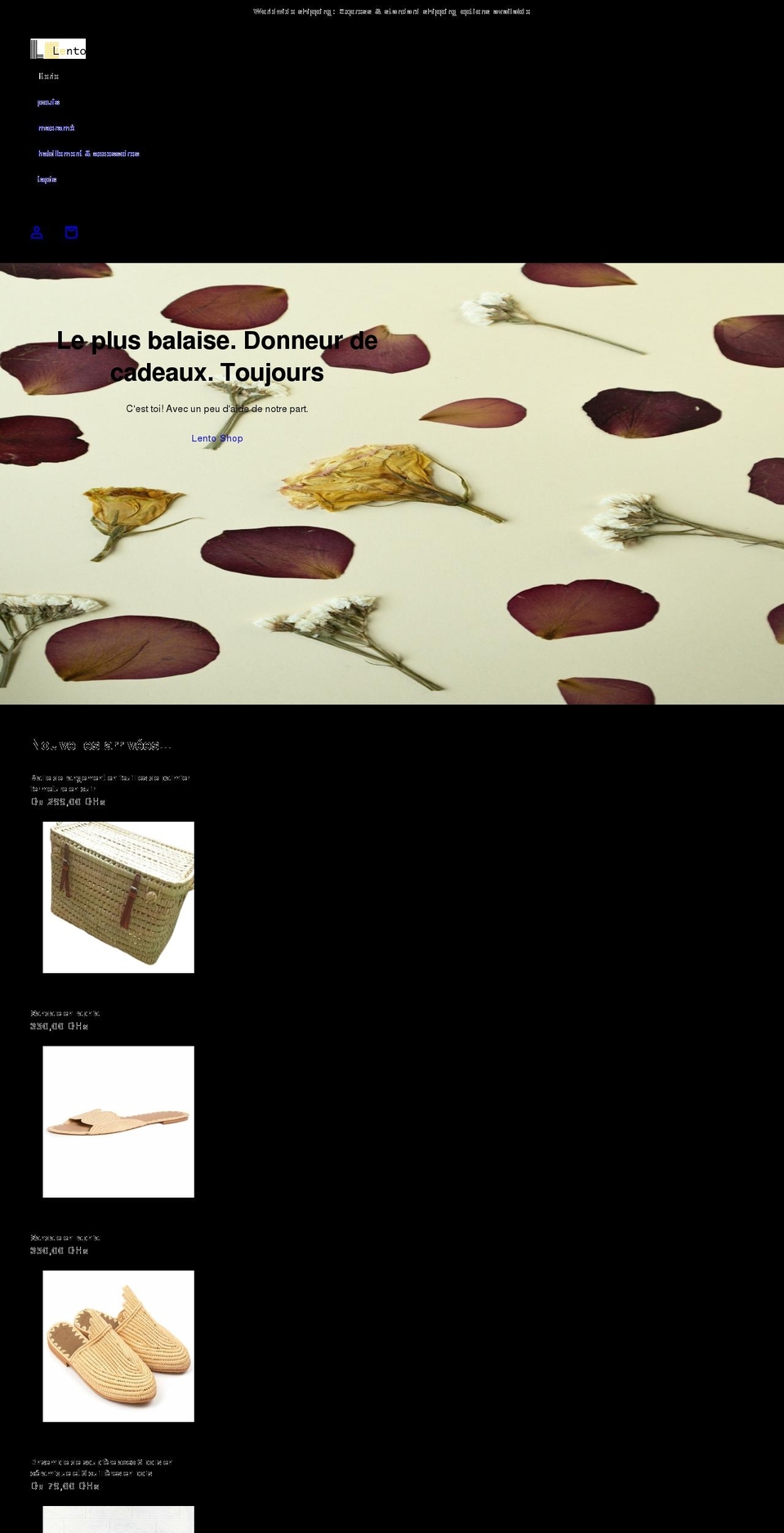 lelento.com shopify website screenshot