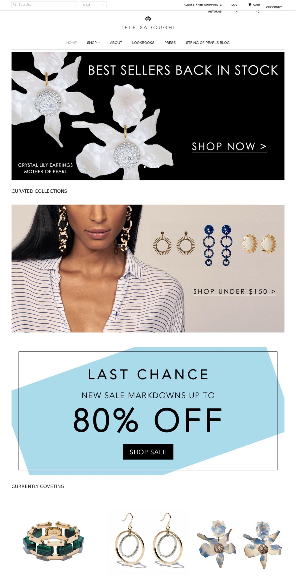 lelesadoughi.com shopify website screenshot