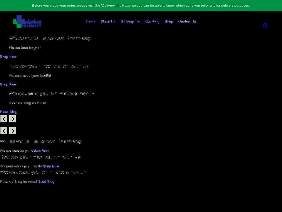 leleshwapharmacy.com shopify website screenshot