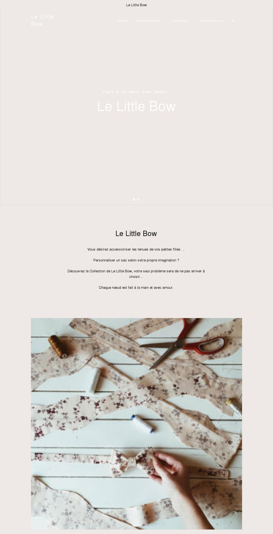 lelittlebow.com shopify website screenshot