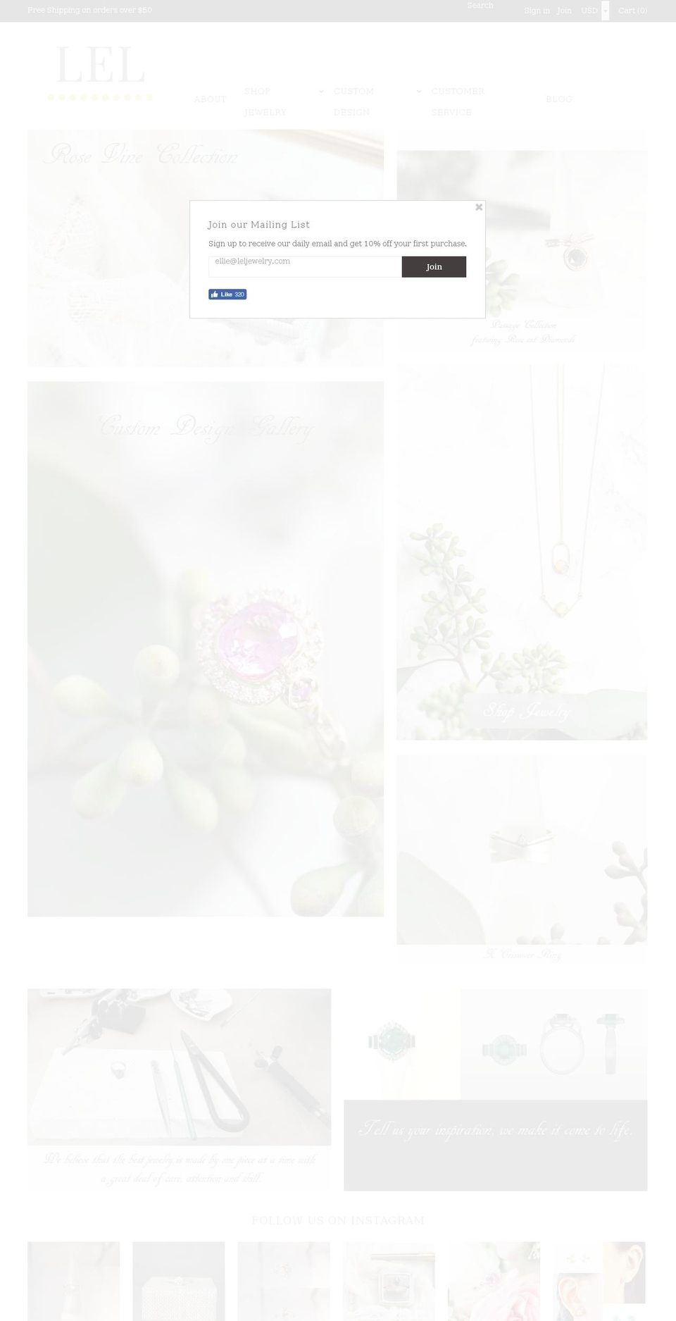leljewelry.com — Shopify storefront screenshot