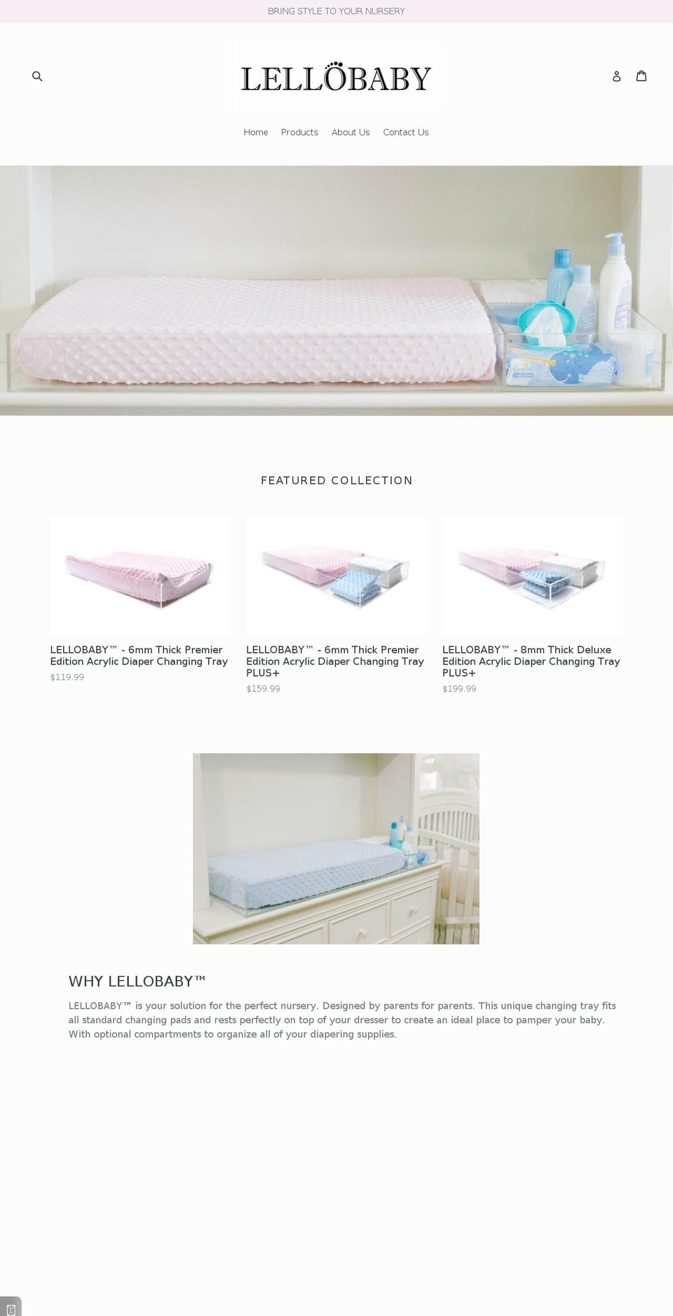 lellobaby.com shopify website screenshot