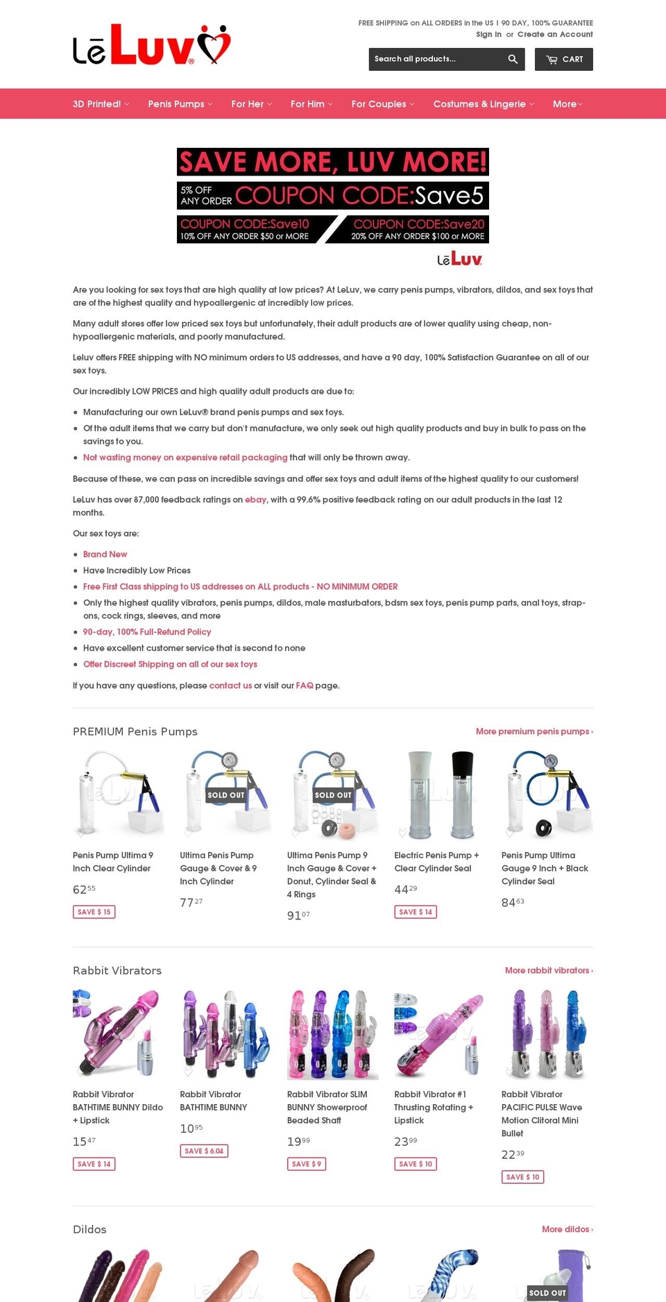 leluv.com shopify website screenshot