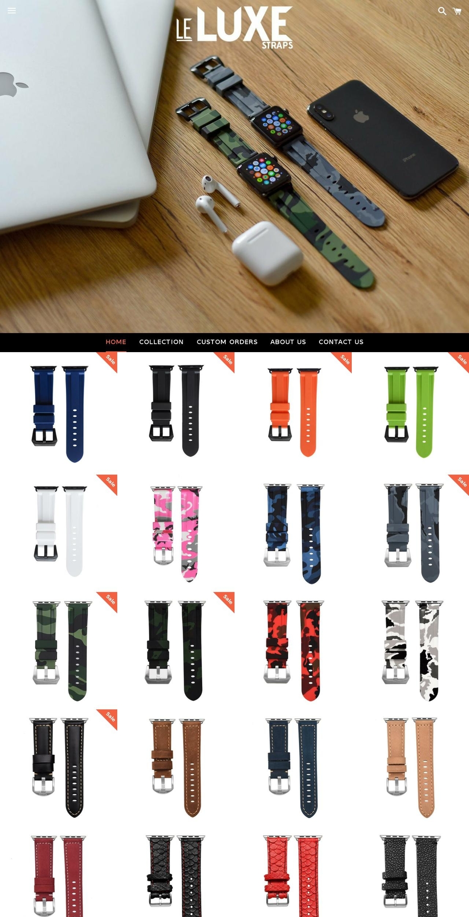 leluxestraps.com shopify website screenshot