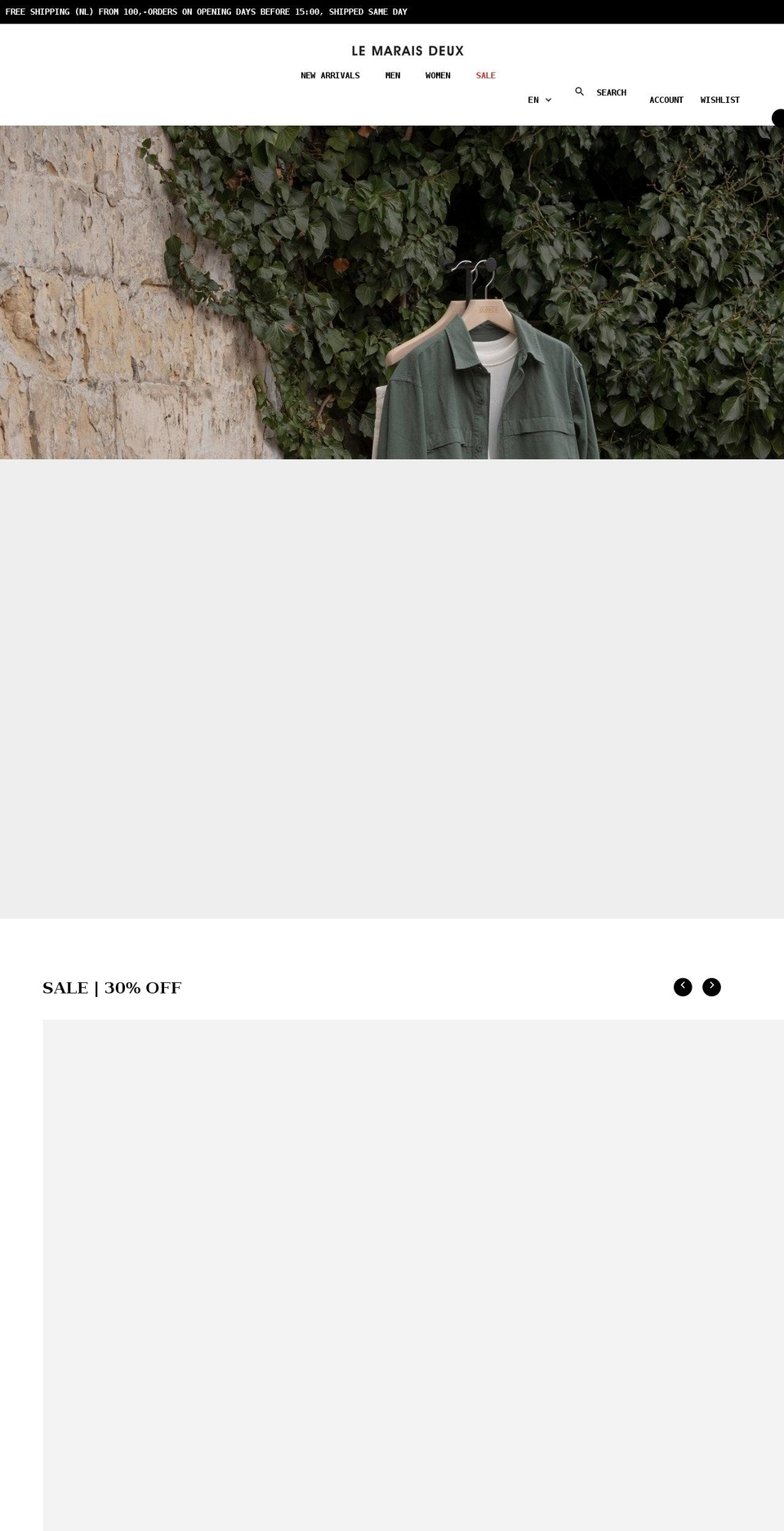 lemaraisdeux.com shopify website screenshot