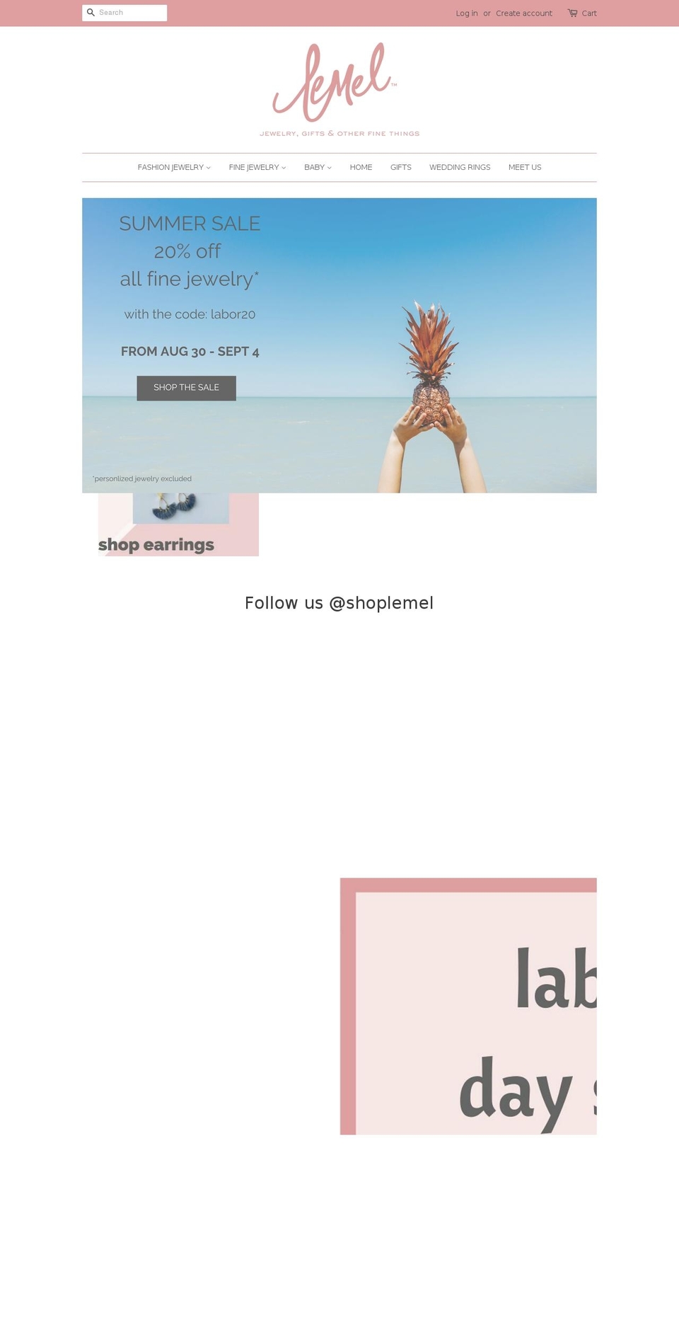 lemeldesigns.com — Shopify storefront screenshot