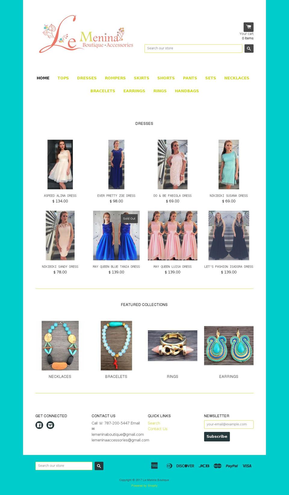 lemenina.com shopify website screenshot