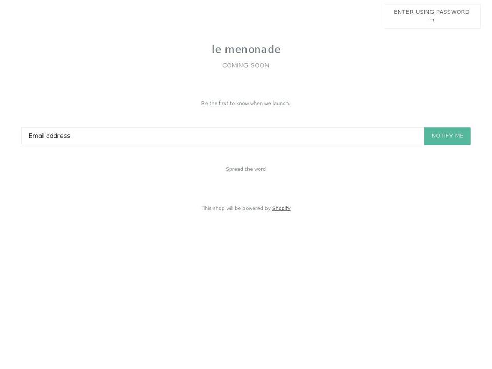 lemenonade.com — Shopify storefront screenshot