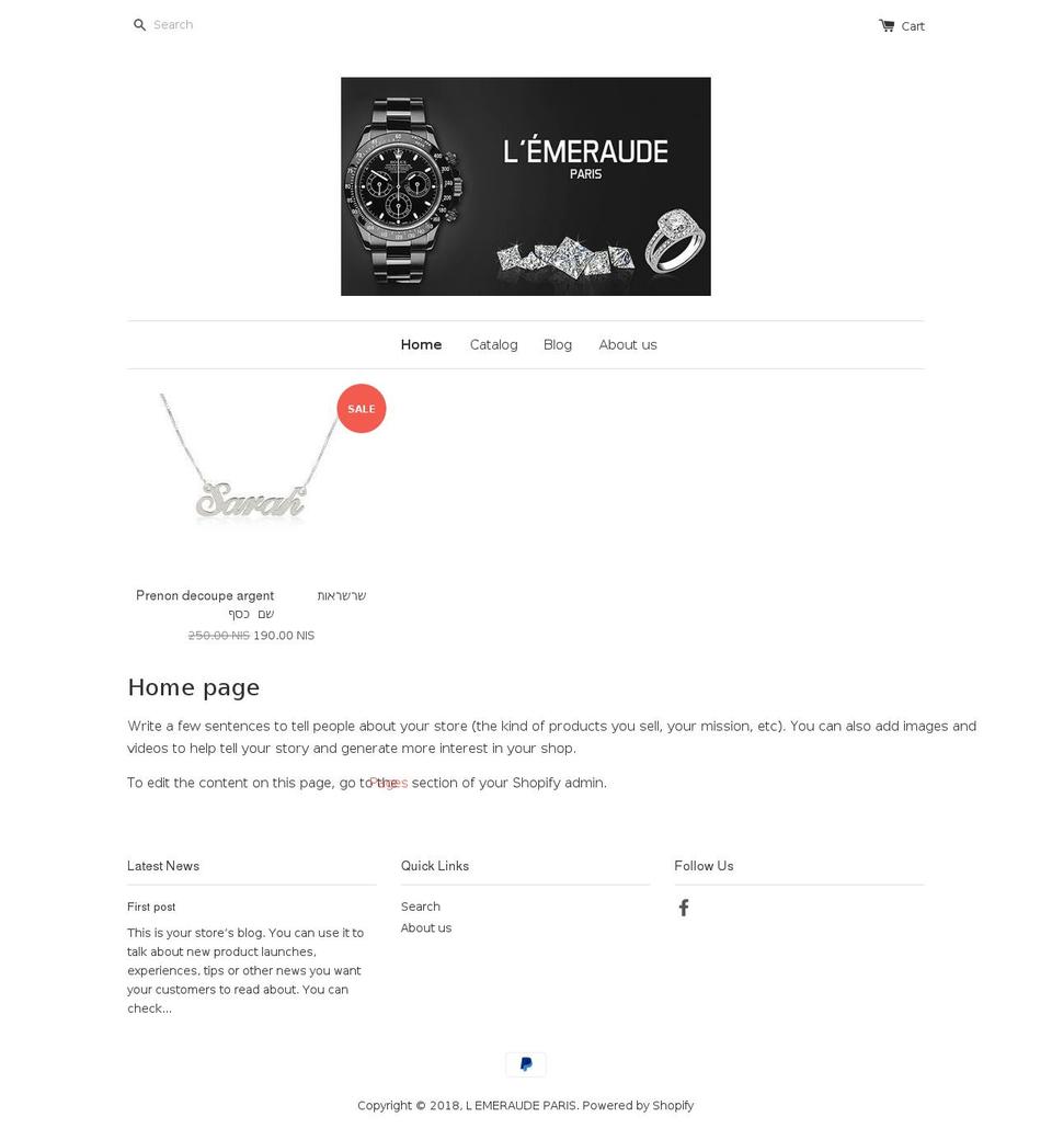 lemeraudeparis.com — Shopify storefront screenshot
