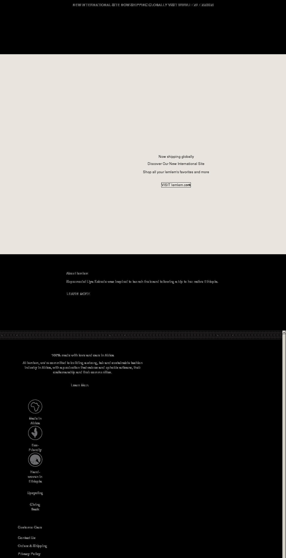 lemlemeurope.com shopify website screenshot