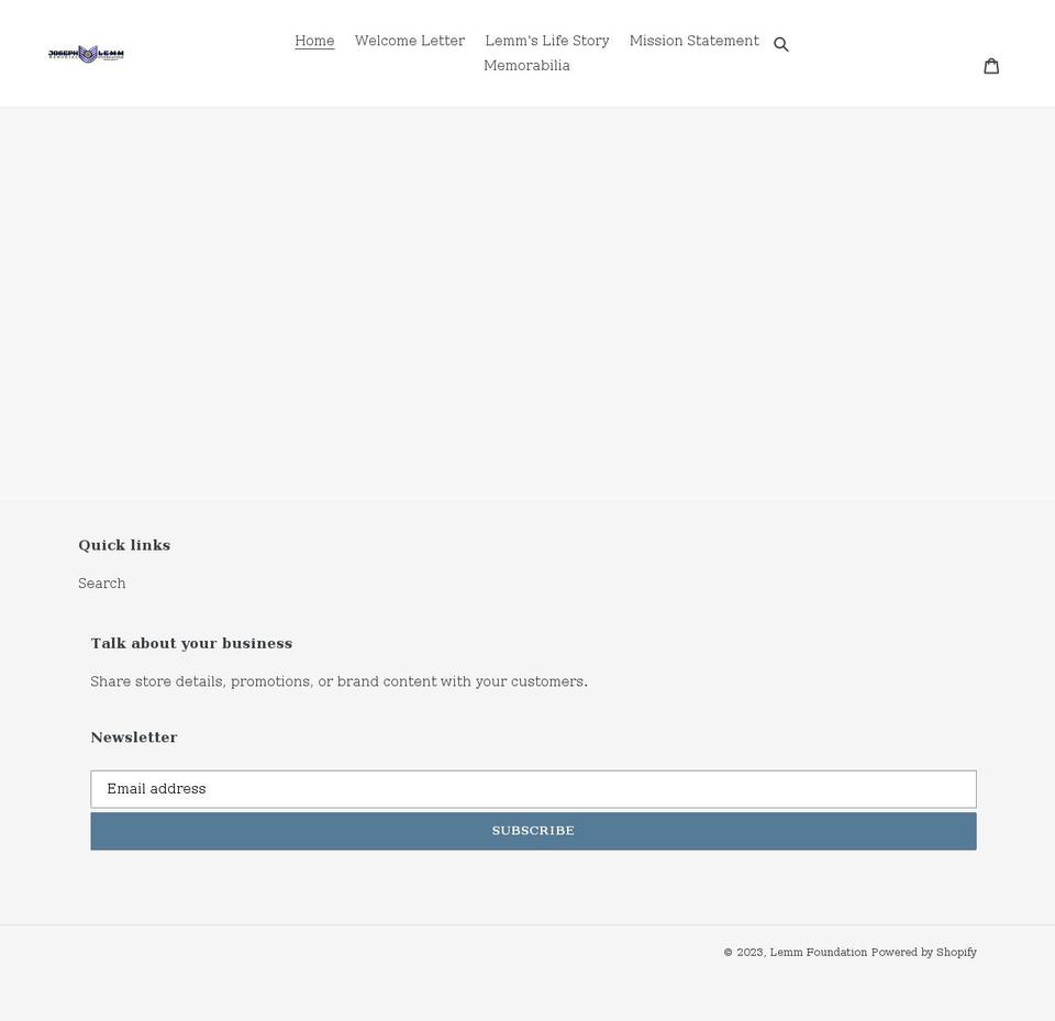 lemmfoundation.org shopify website screenshot