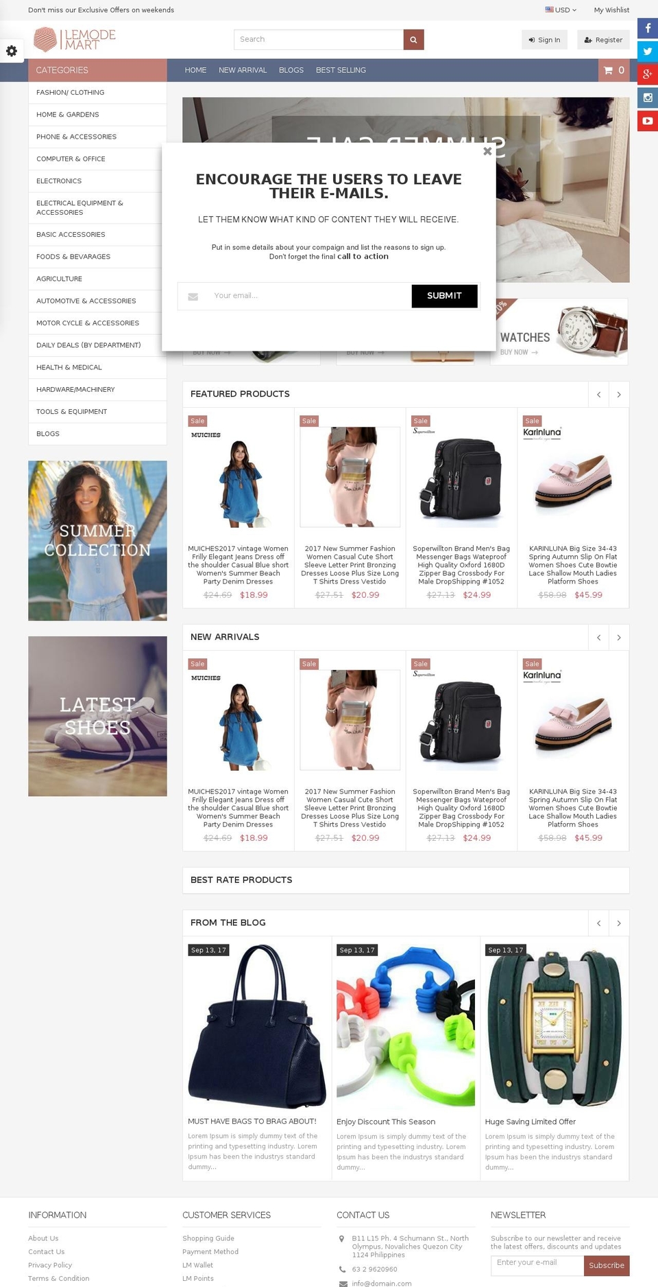 megashop-v1-3 Shopify theme site example lemodemart.com