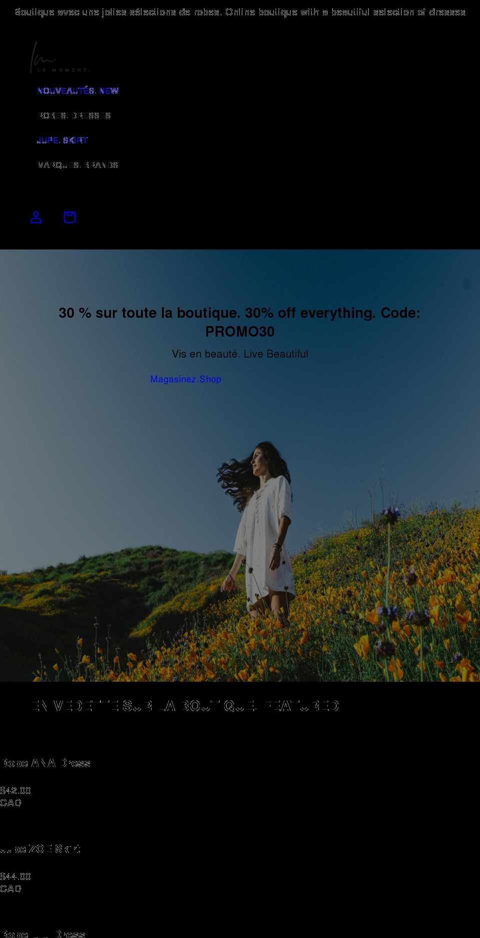 lemoment.ca shopify website screenshot