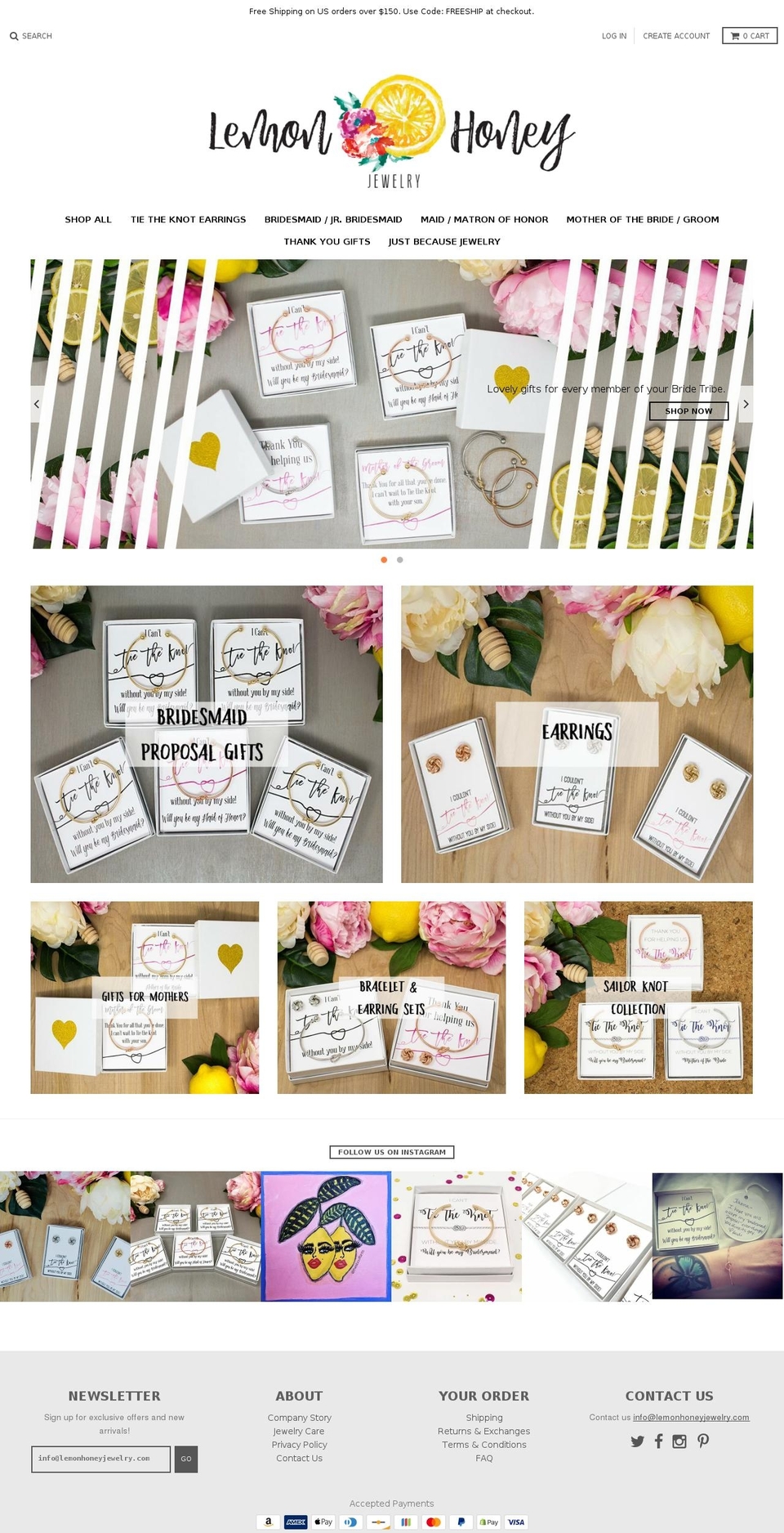 lemon-honey-jewelry.myshopify.com shopify website screenshot