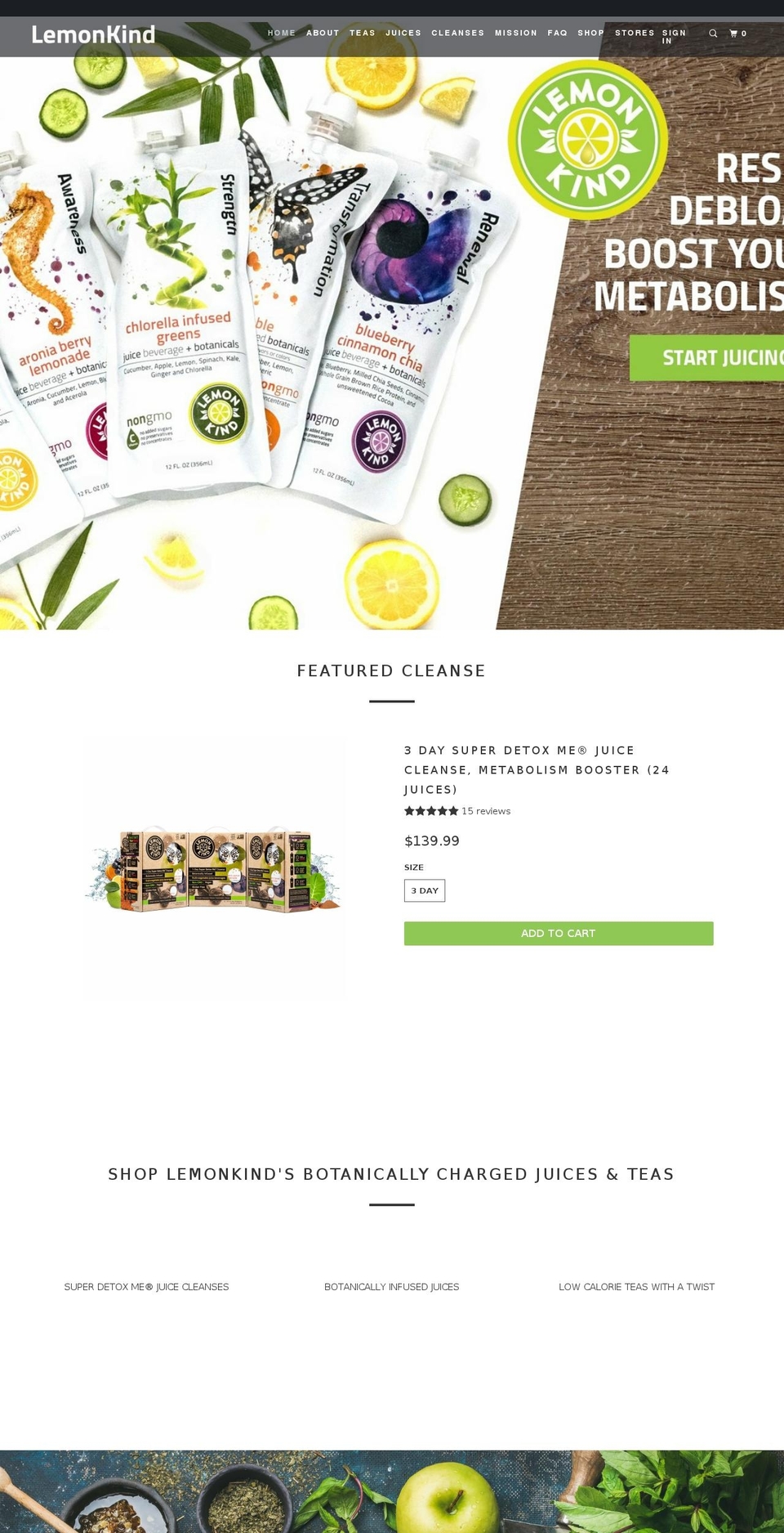 lemon-kind.com — Shopify storefront screenshot