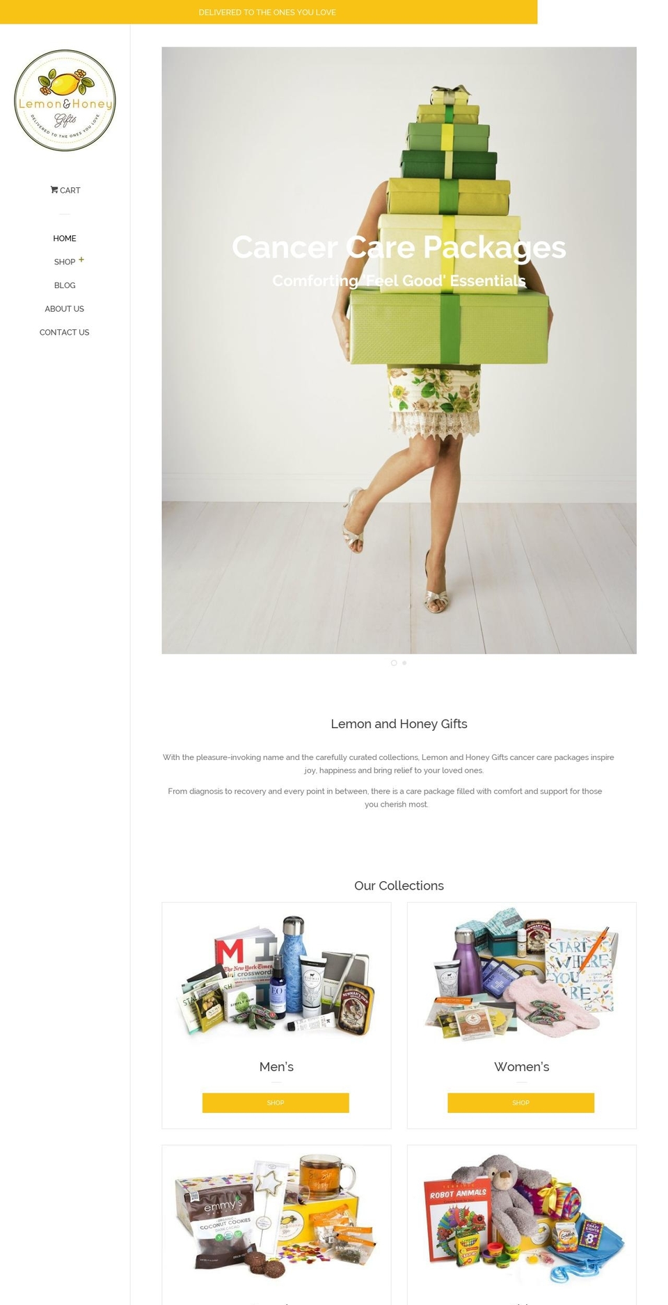 lemonandhoneygifts.com — Shopify storefront screenshot