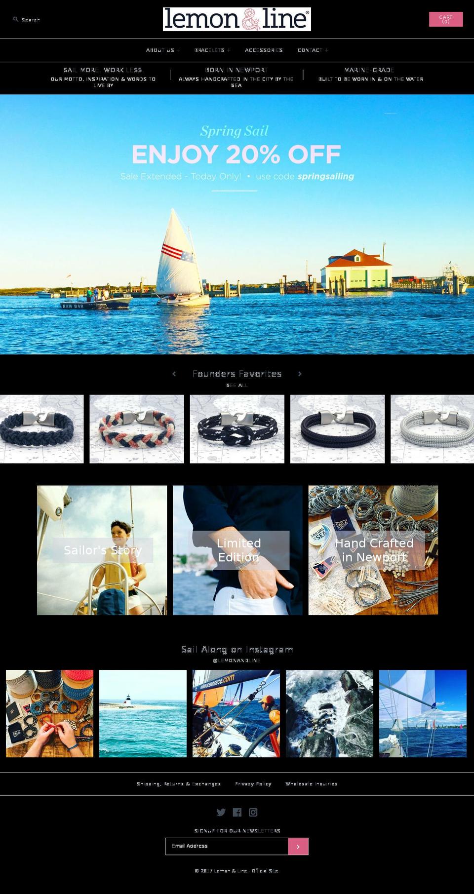 lemonandline.com shopify website screenshot