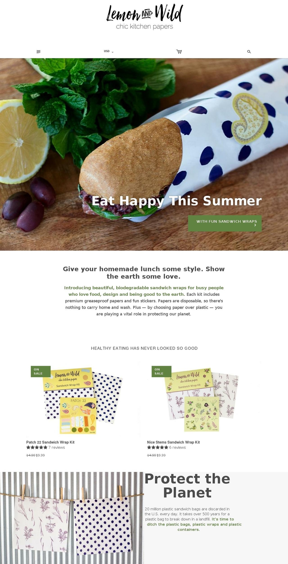 lemonandwild.com shopify website screenshot