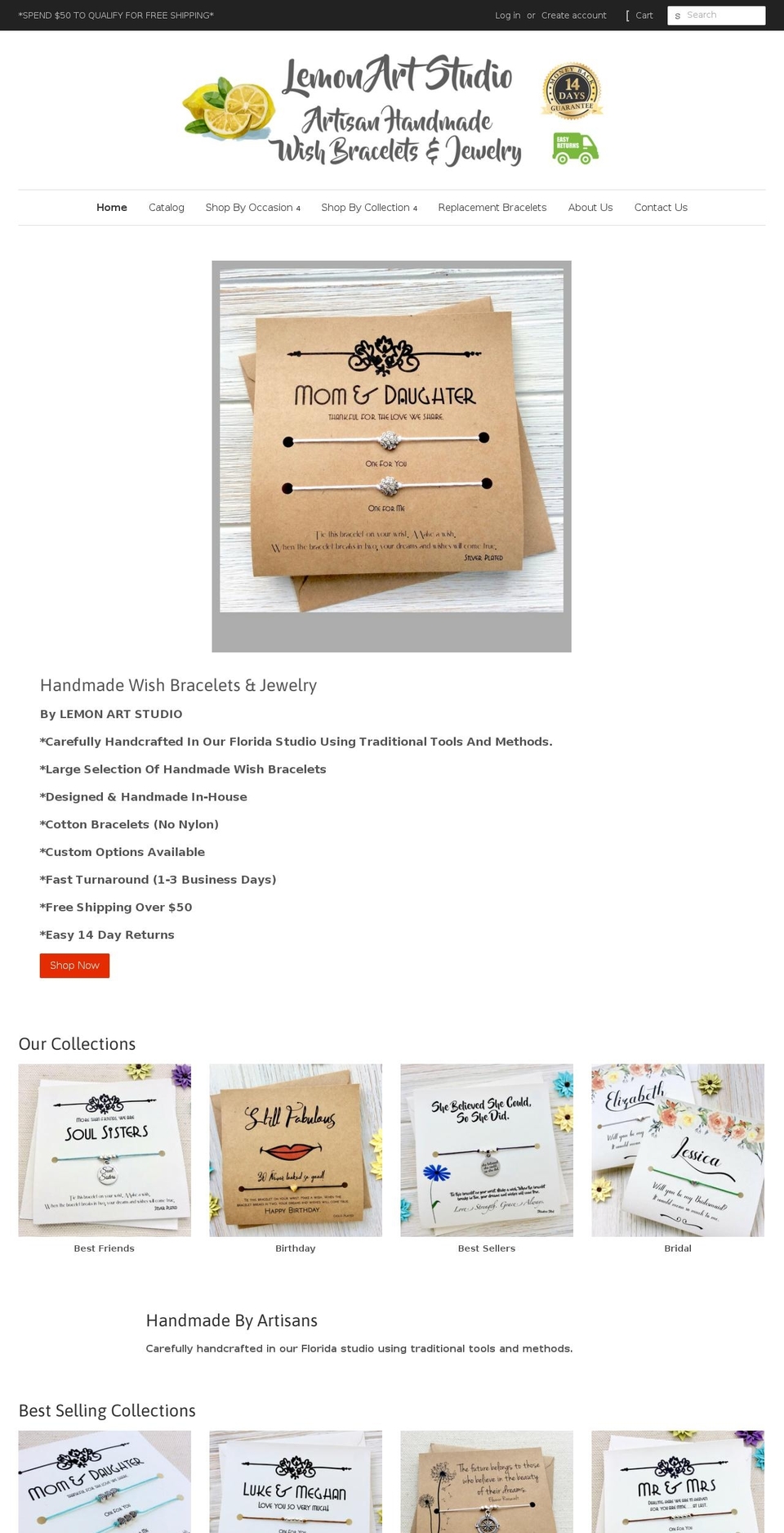 lemonartstudio.com shopify website screenshot