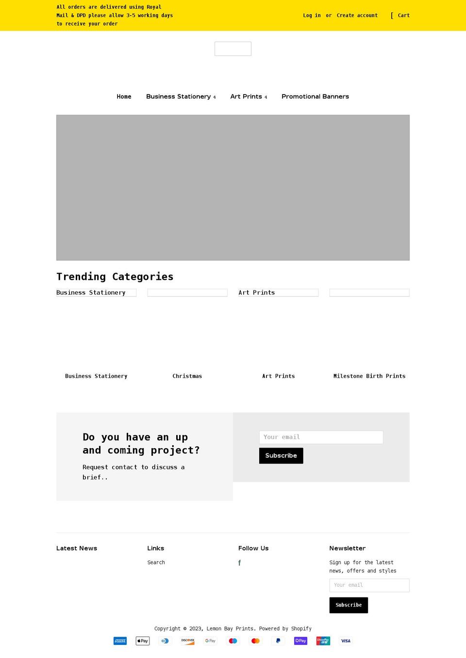 lemonbayprints.com shopify website screenshot