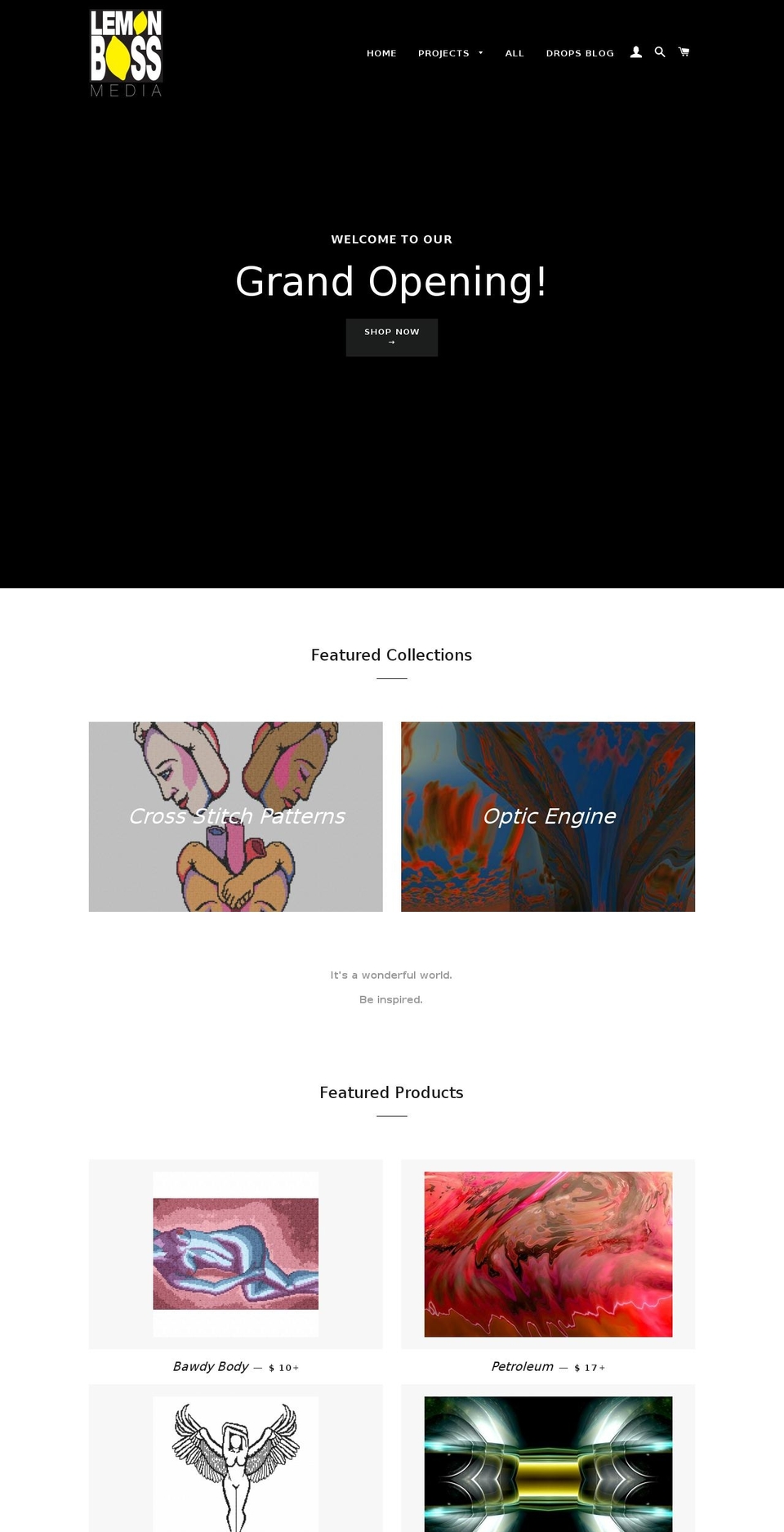lemonbossmedia.com — Shopify storefront screenshot