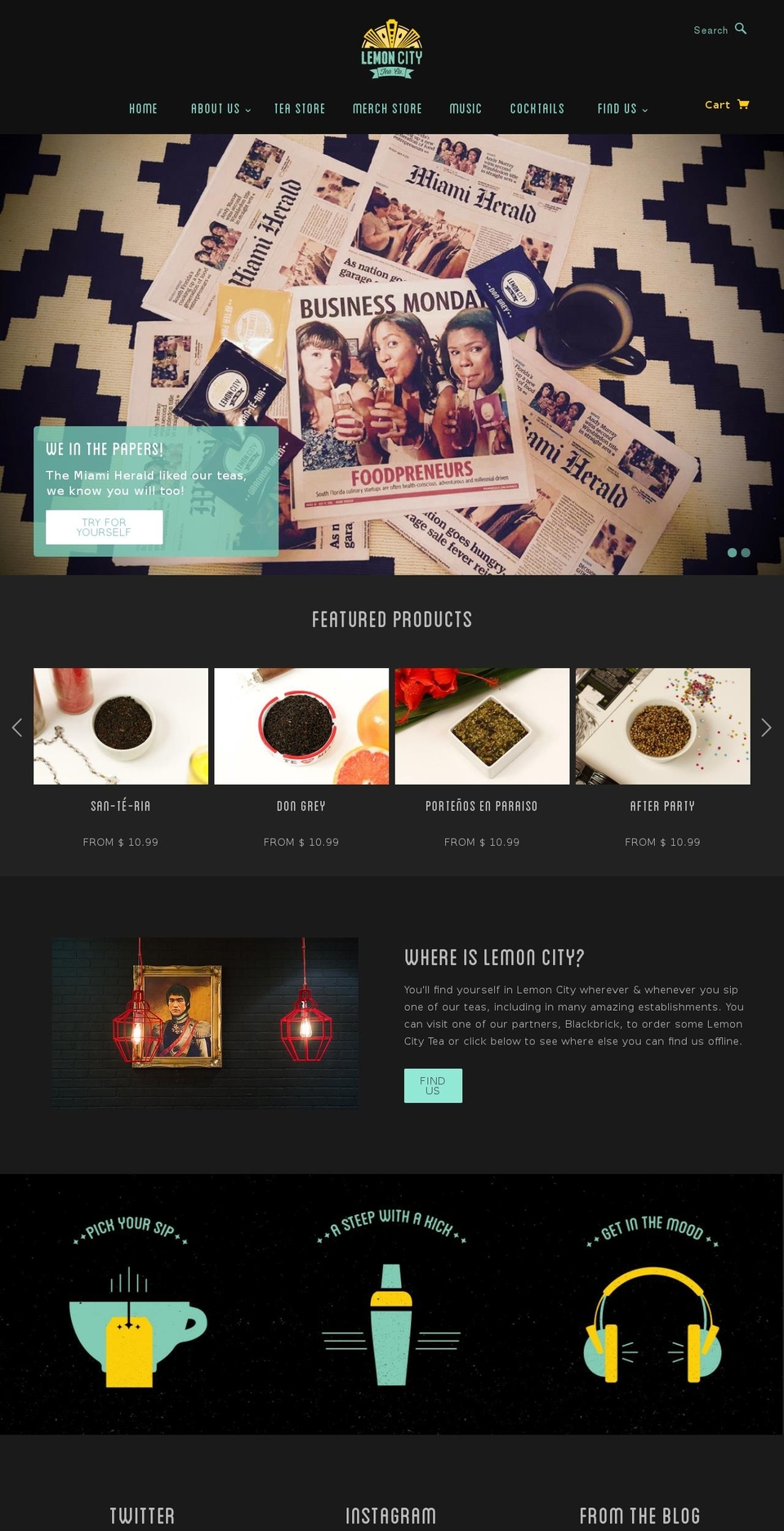 lemoncityteas.com shopify website screenshot