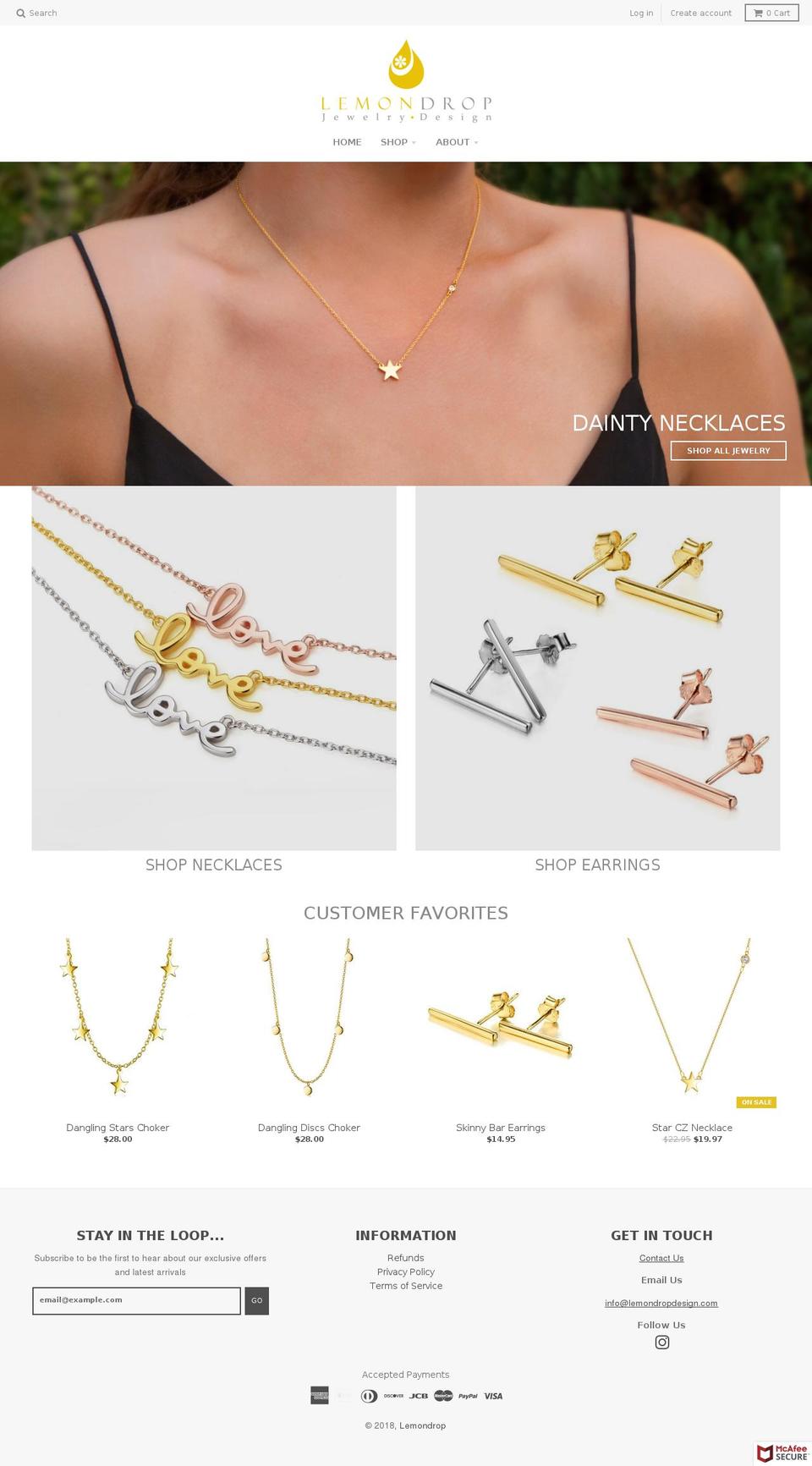 lemondropdesign.com — Shopify storefront screenshot