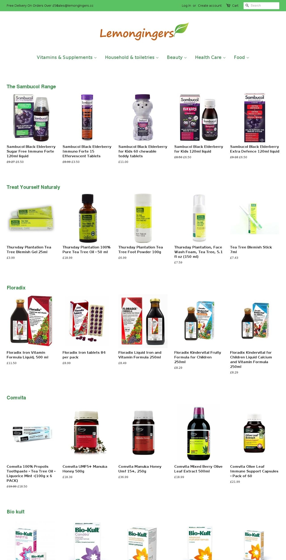 lemongingers.com — Shopify storefront screenshot