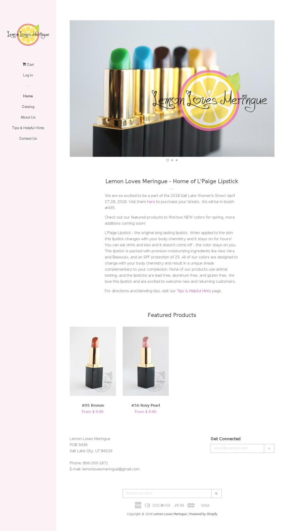 lemonlovesmeringue.com shopify website screenshot