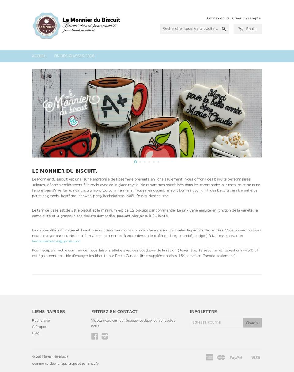lemonnierbiscuit.com — Shopify storefront screenshot