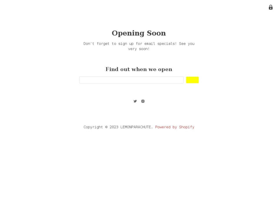 lemonparachute.com shopify website screenshot