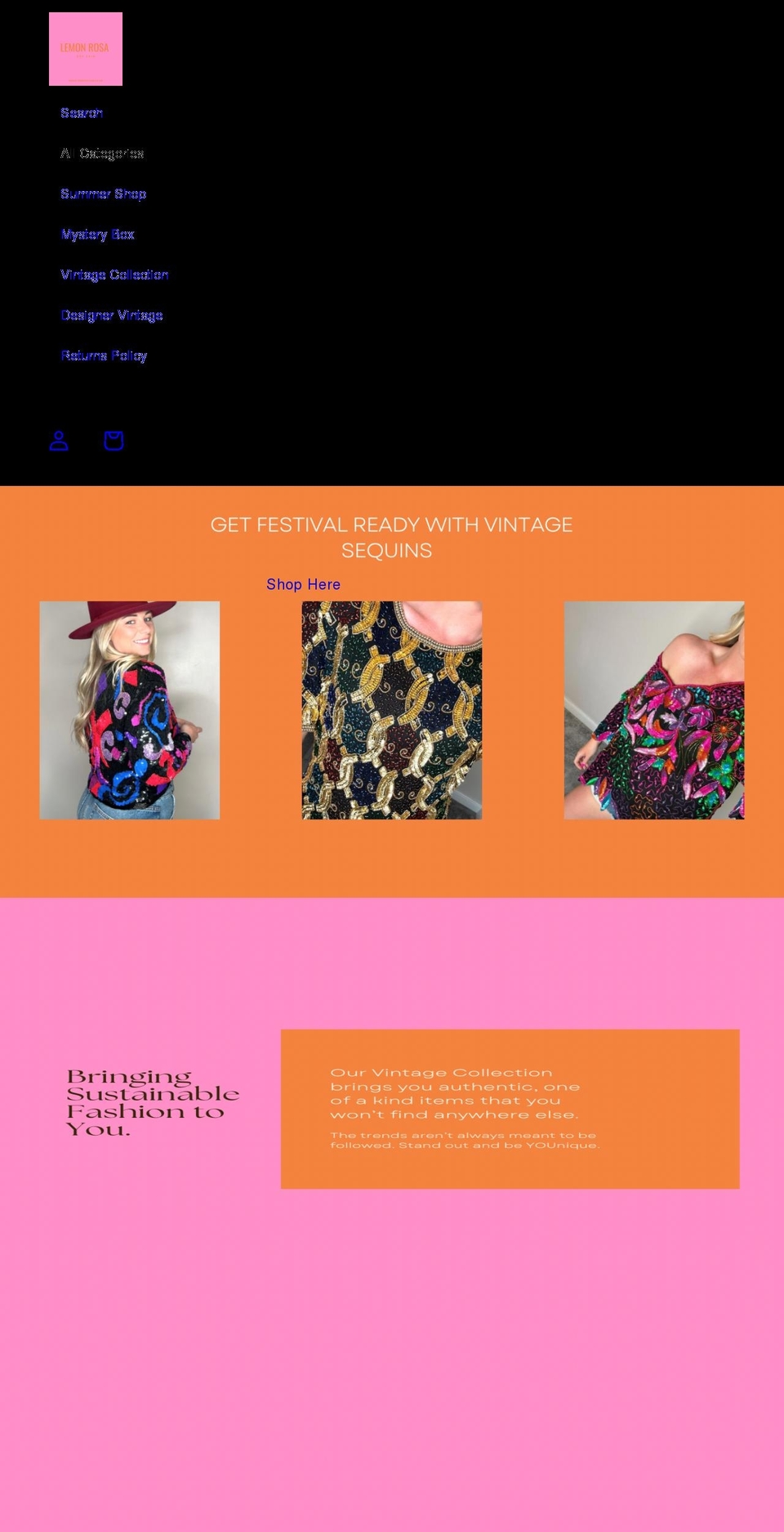 lemonrosa.co.uk shopify website screenshot