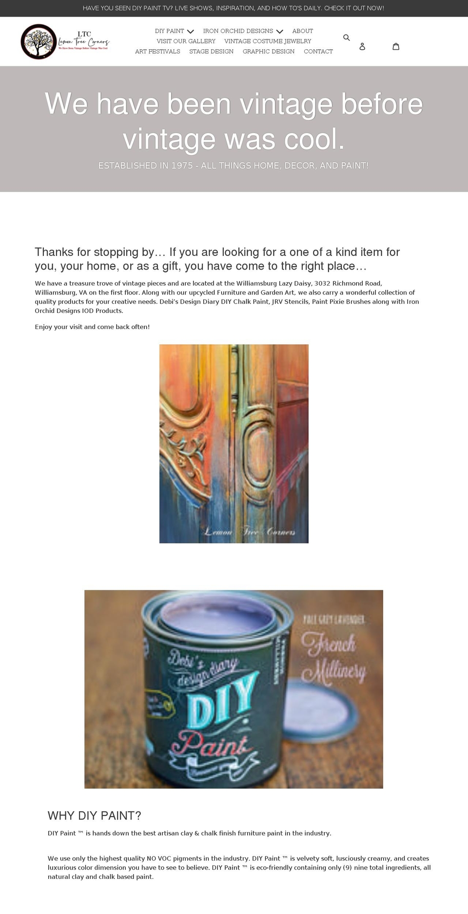 lemontreecorners.com shopify website screenshot
