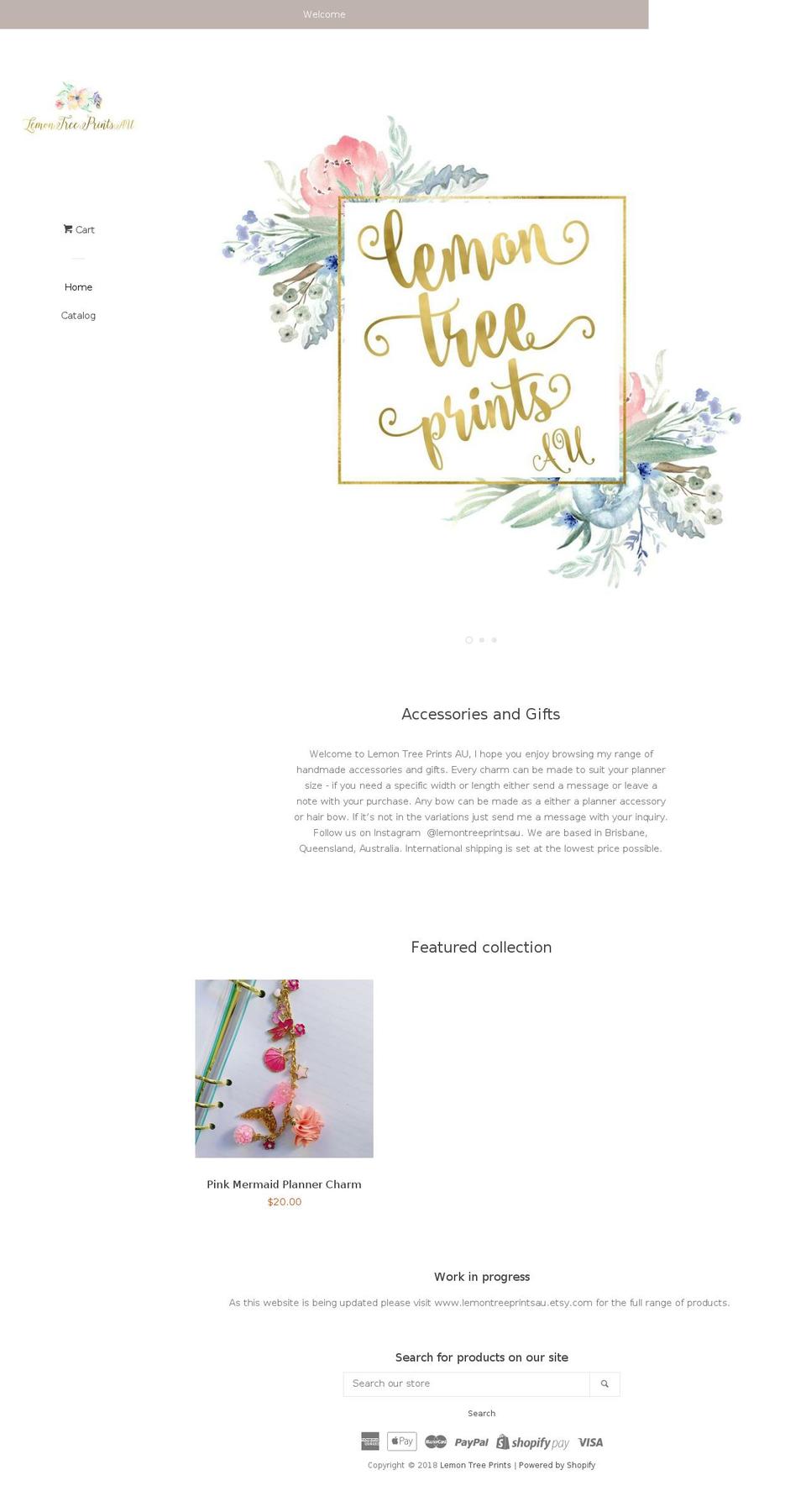 lemontreeprints.com — Shopify storefront screenshot