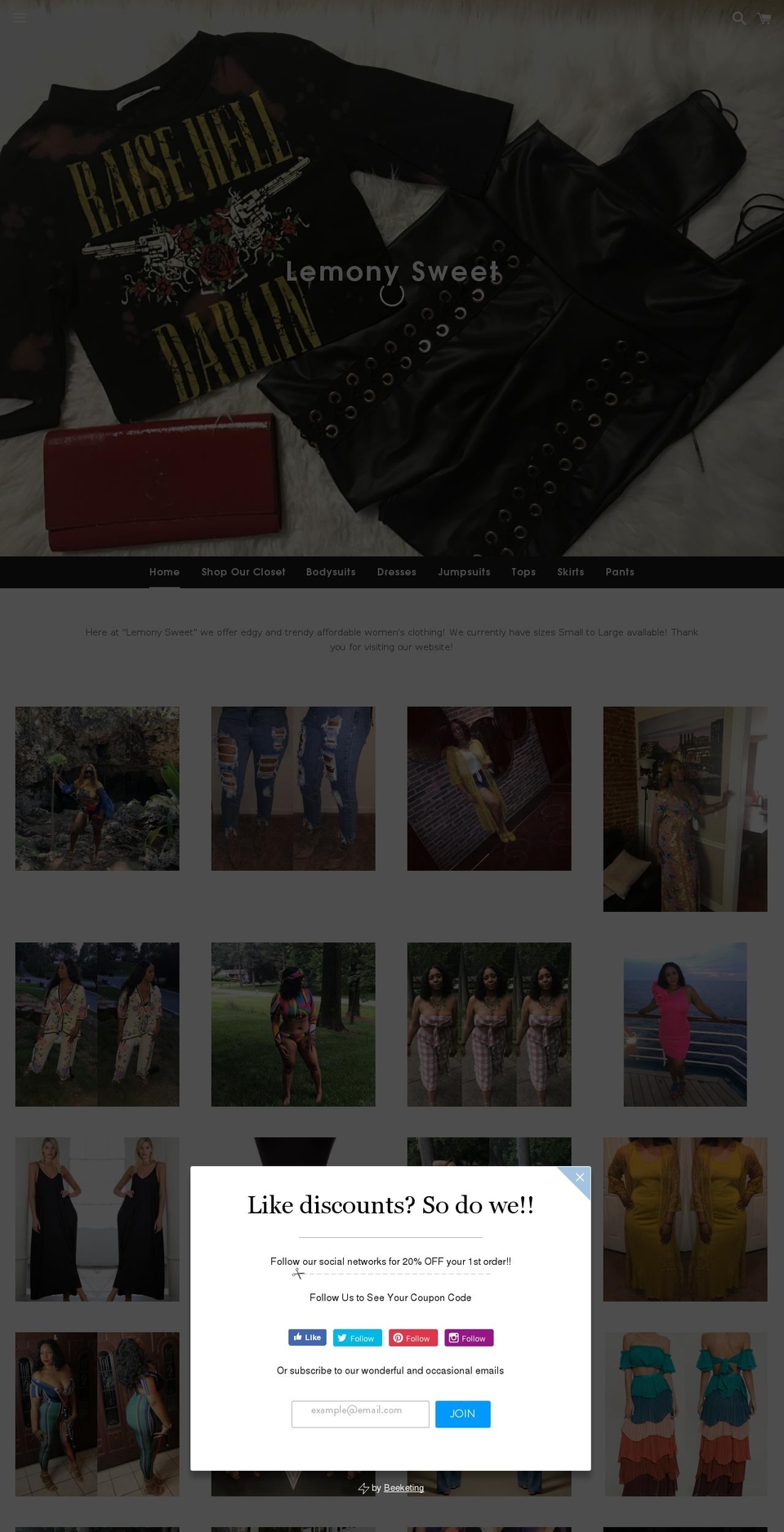 lemonysweet247.com — Shopify storefront screenshot