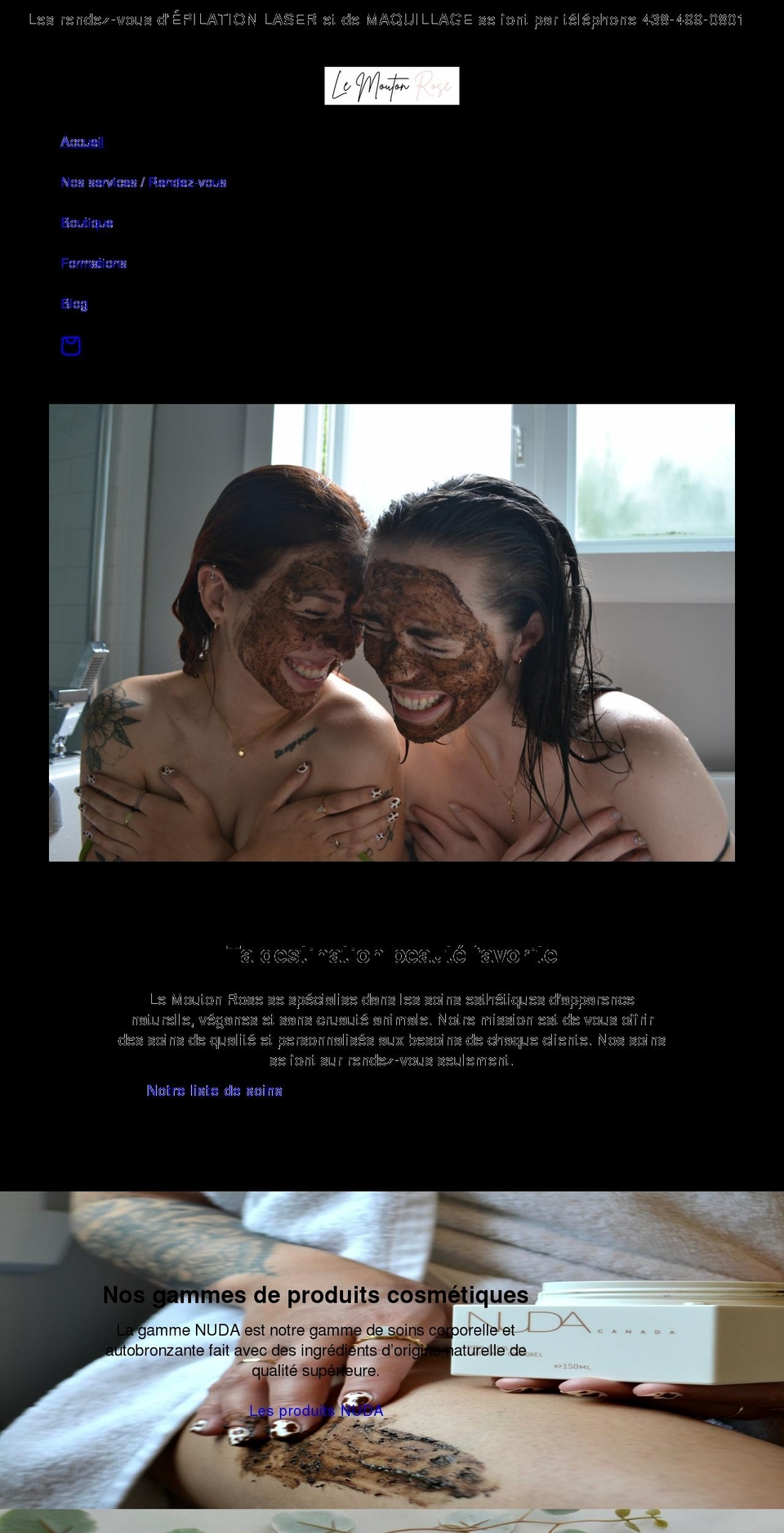 lemoutonrose.com shopify website screenshot