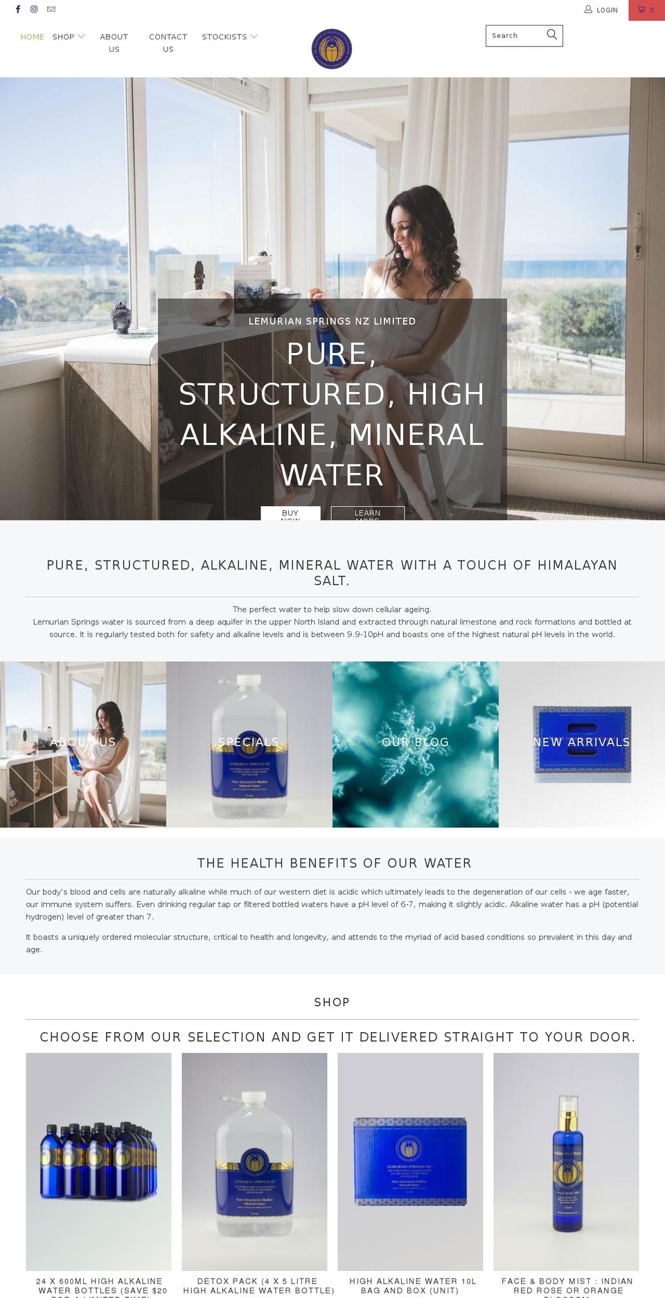 lemuriansprings.com shopify website screenshot