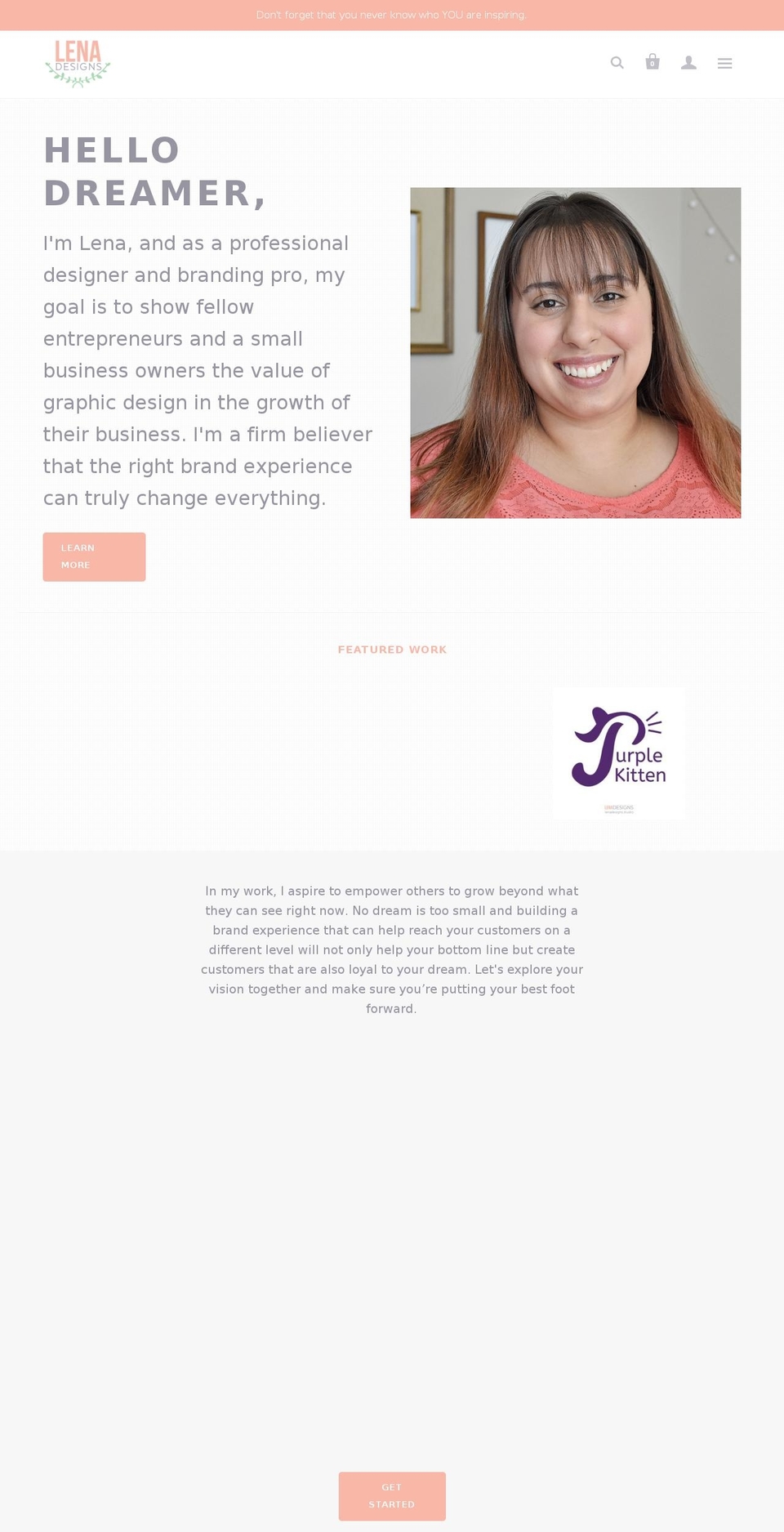 lenadesigns.studio shopify website screenshot