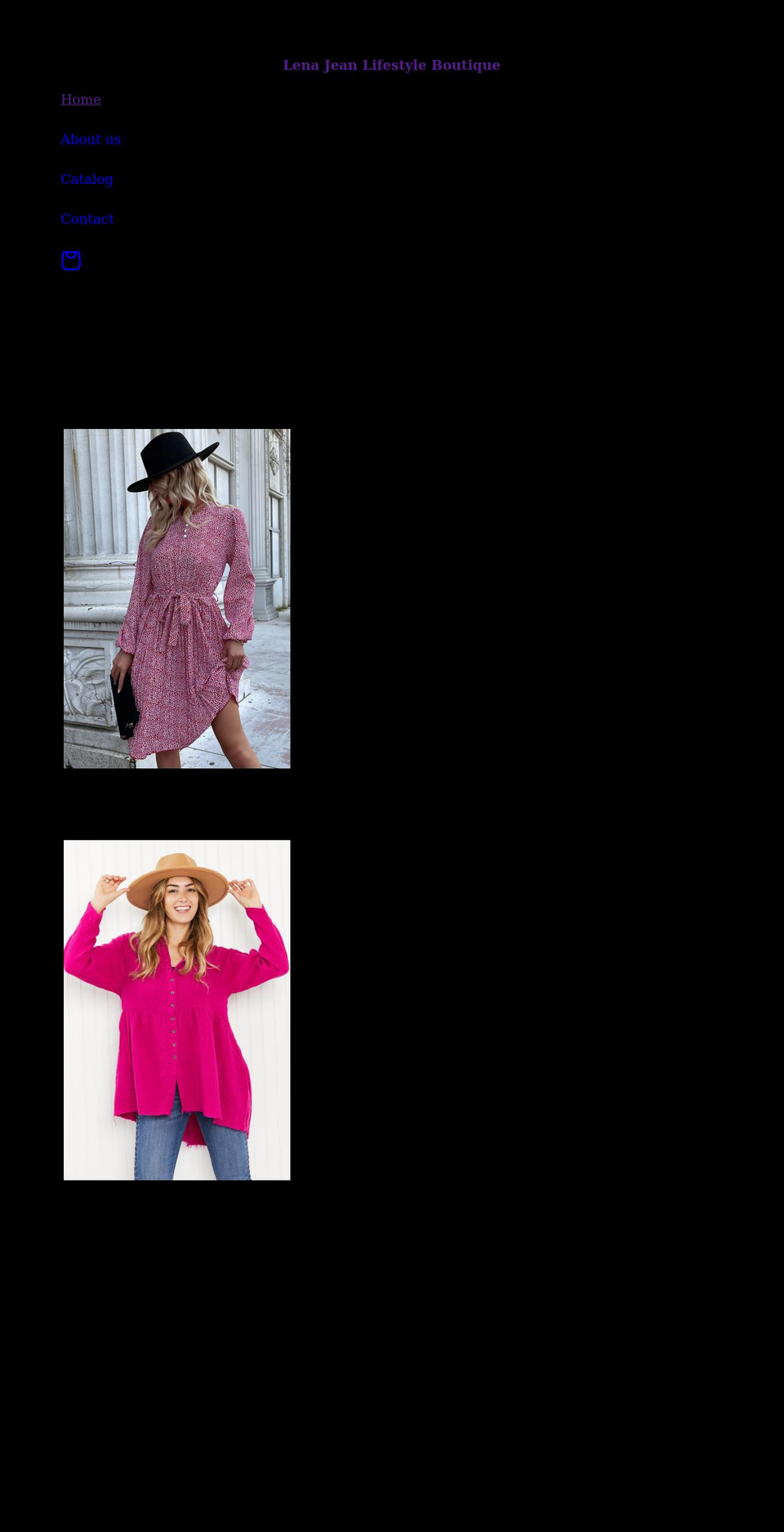 lenajean.com shopify website screenshot