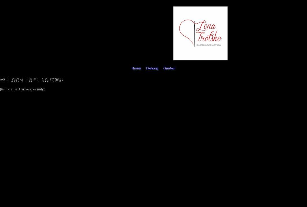 lenatrotsko.com shopify website screenshot