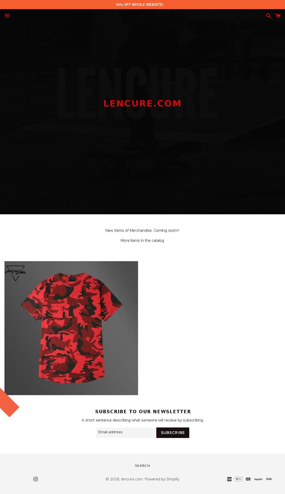lencure.com — Shopify storefront screenshot