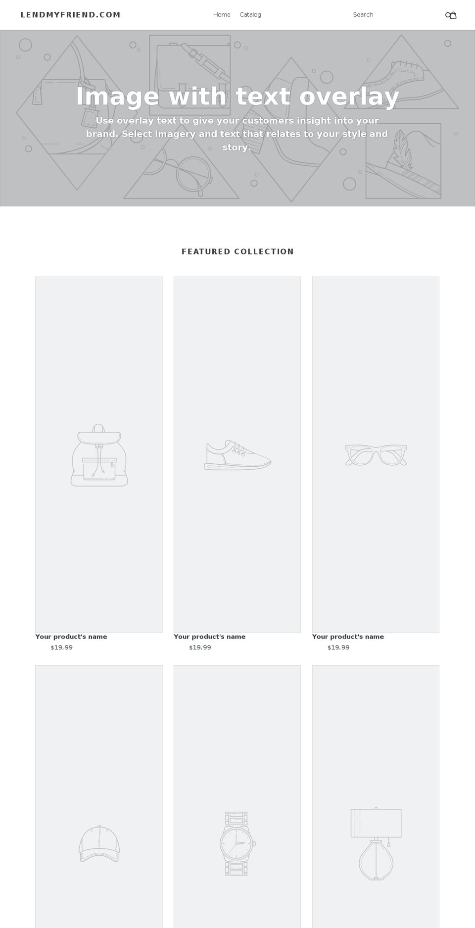 lendmyfriend.com — Shopify storefront screenshot