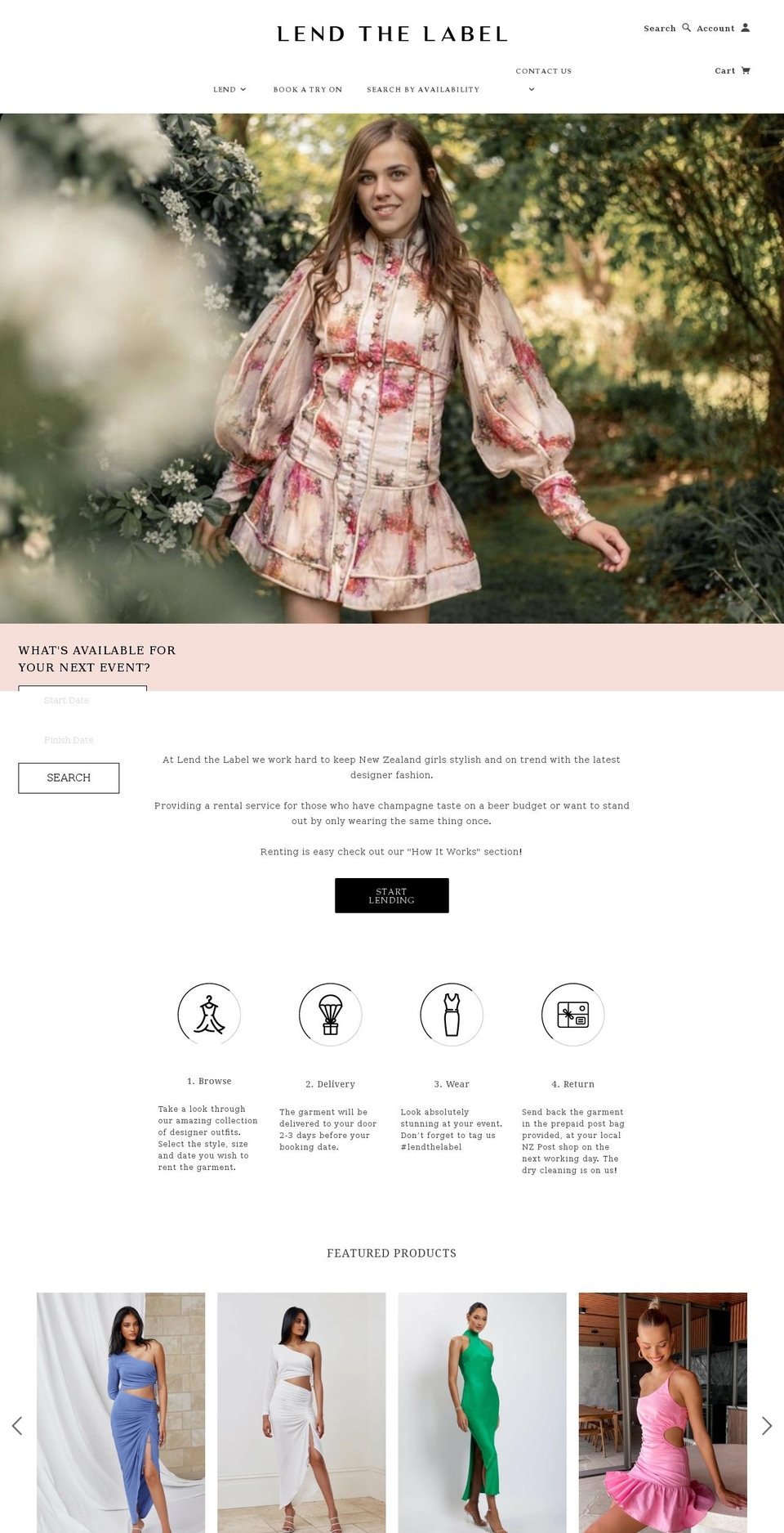 lendthelabel.co.nz shopify website screenshot