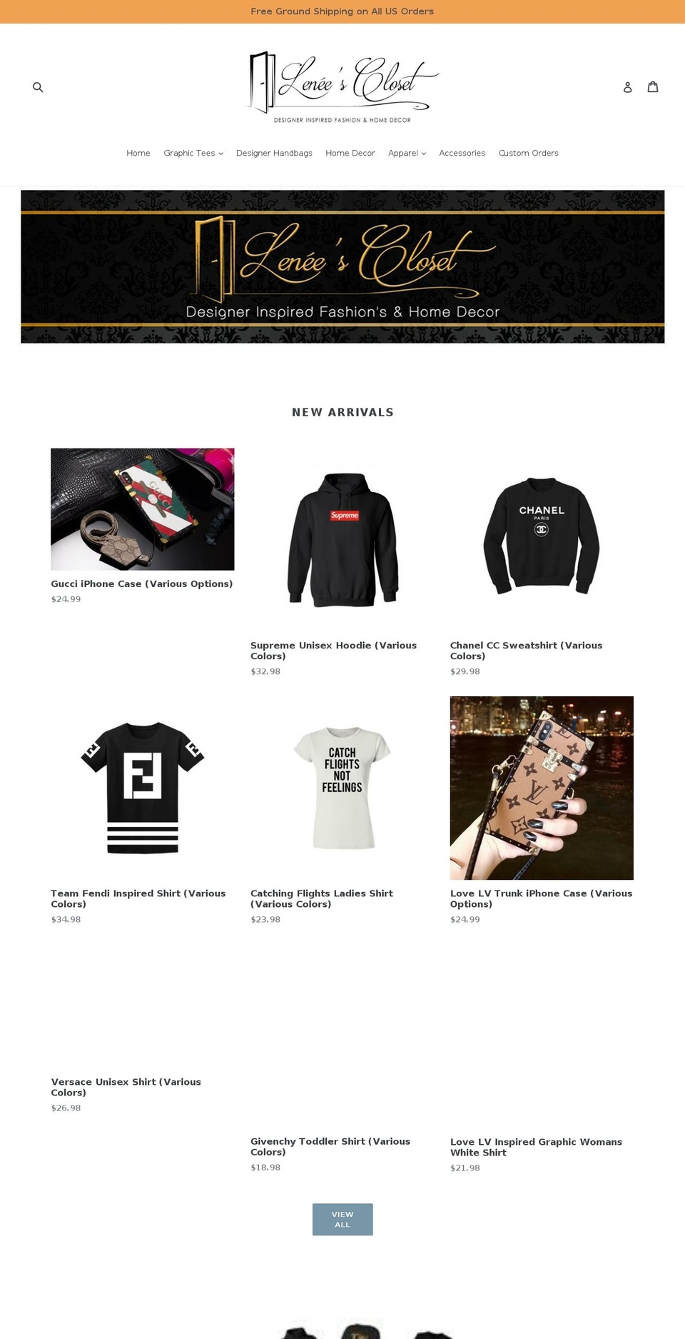 leneescloset.com shopify website screenshot