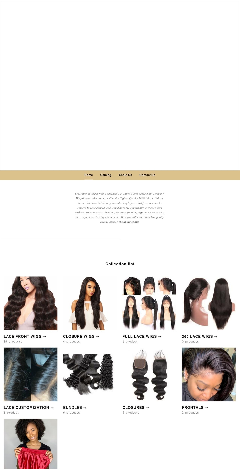 lenesationalhair.com shopify website screenshot