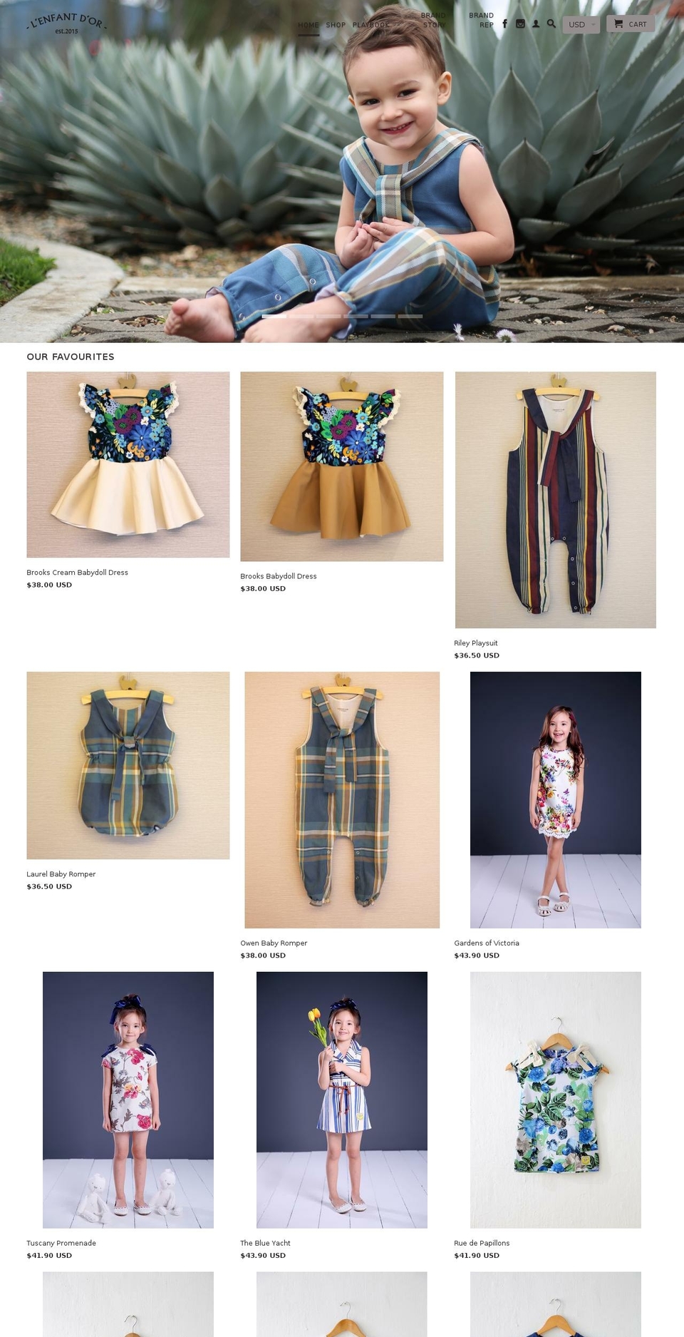 lenfantdor.com shopify website screenshot