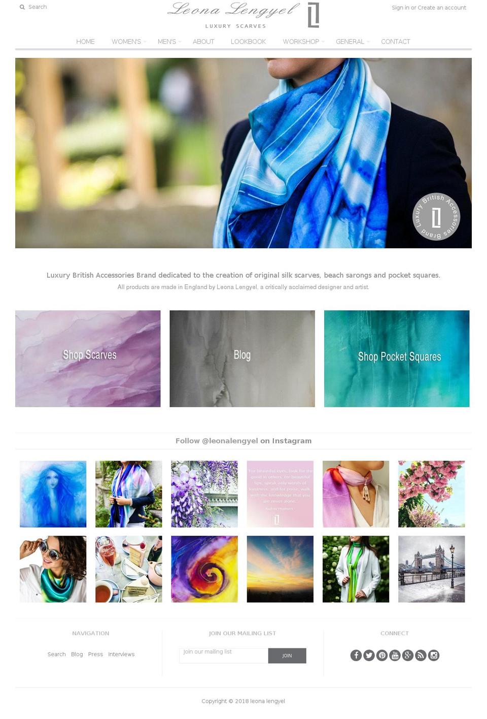 lengyelleona.com — Shopify storefront screenshot