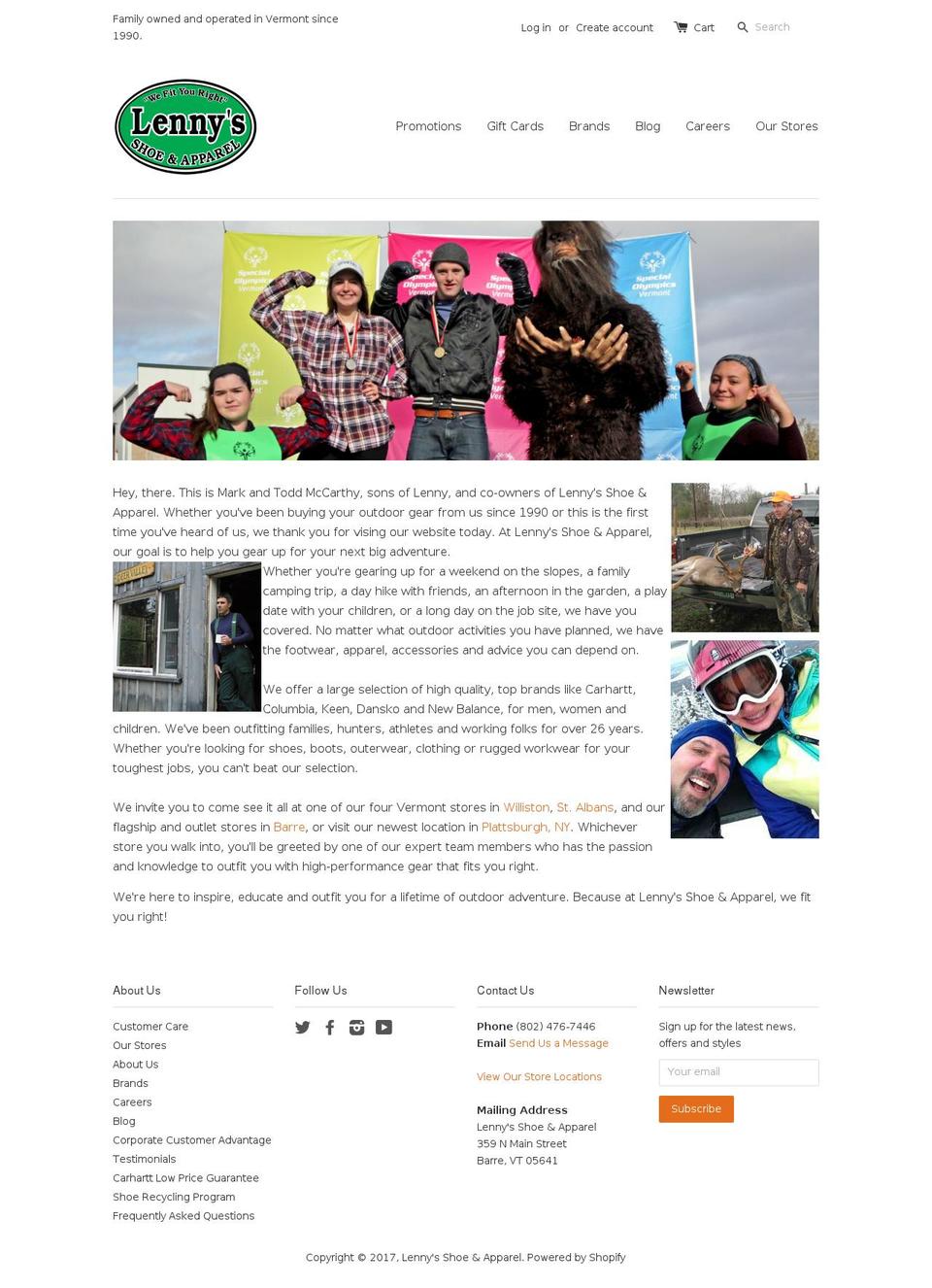 lennyshoe.com shopify website screenshot