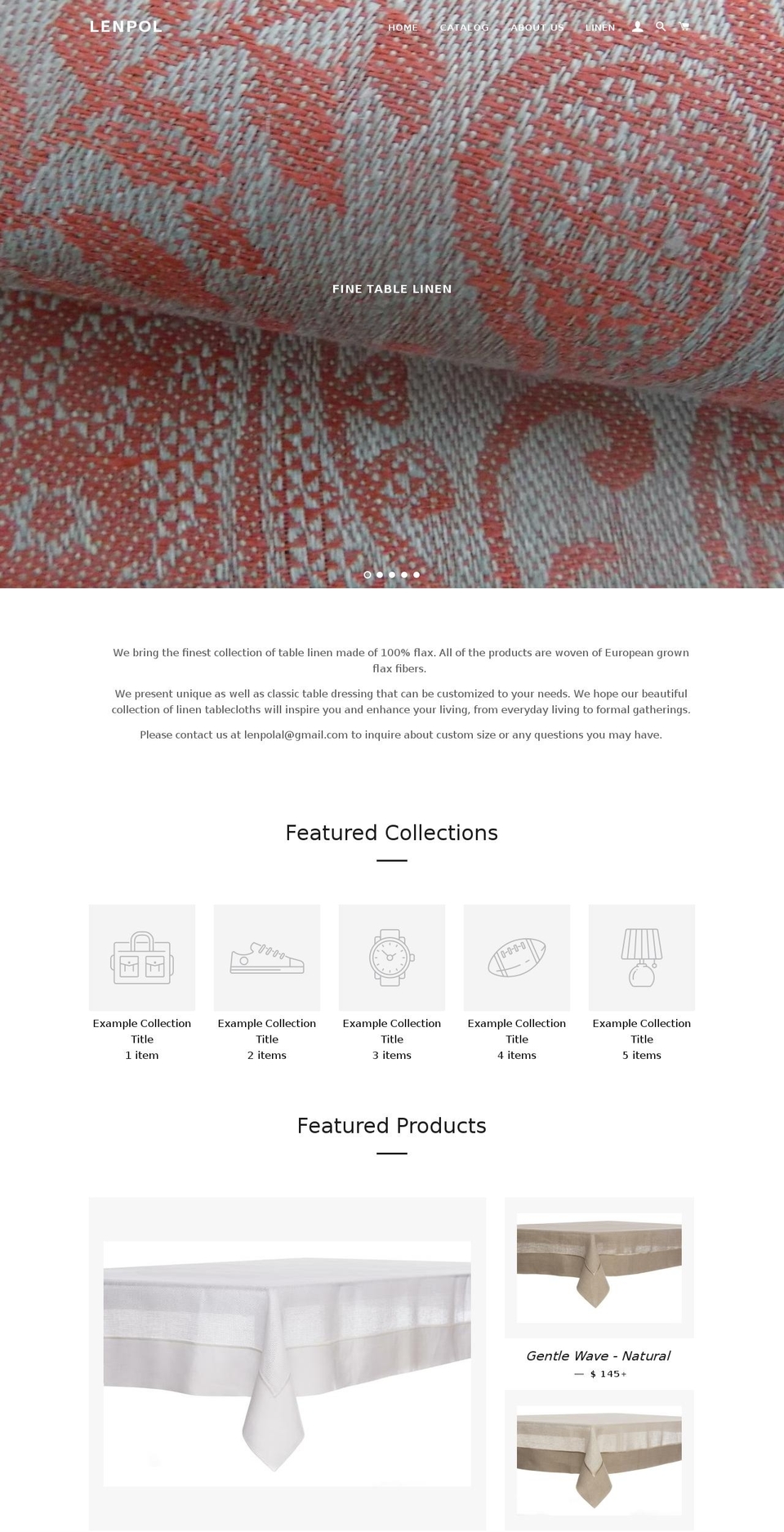 lenpol.com shopify website screenshot